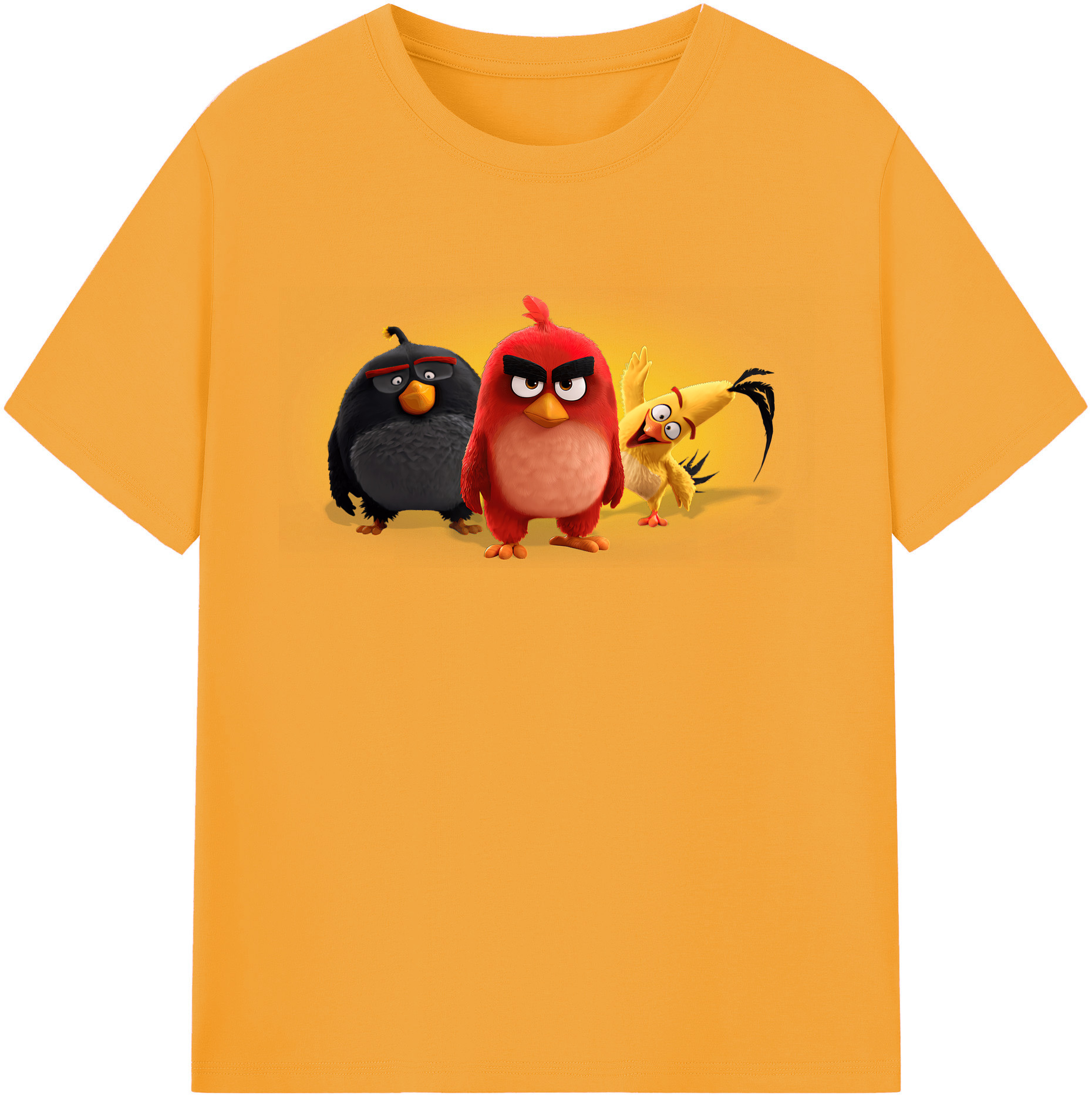 （画像用） Angry Birds アングリーバード 綿100％半袖Tシャツ（フロントプリント）