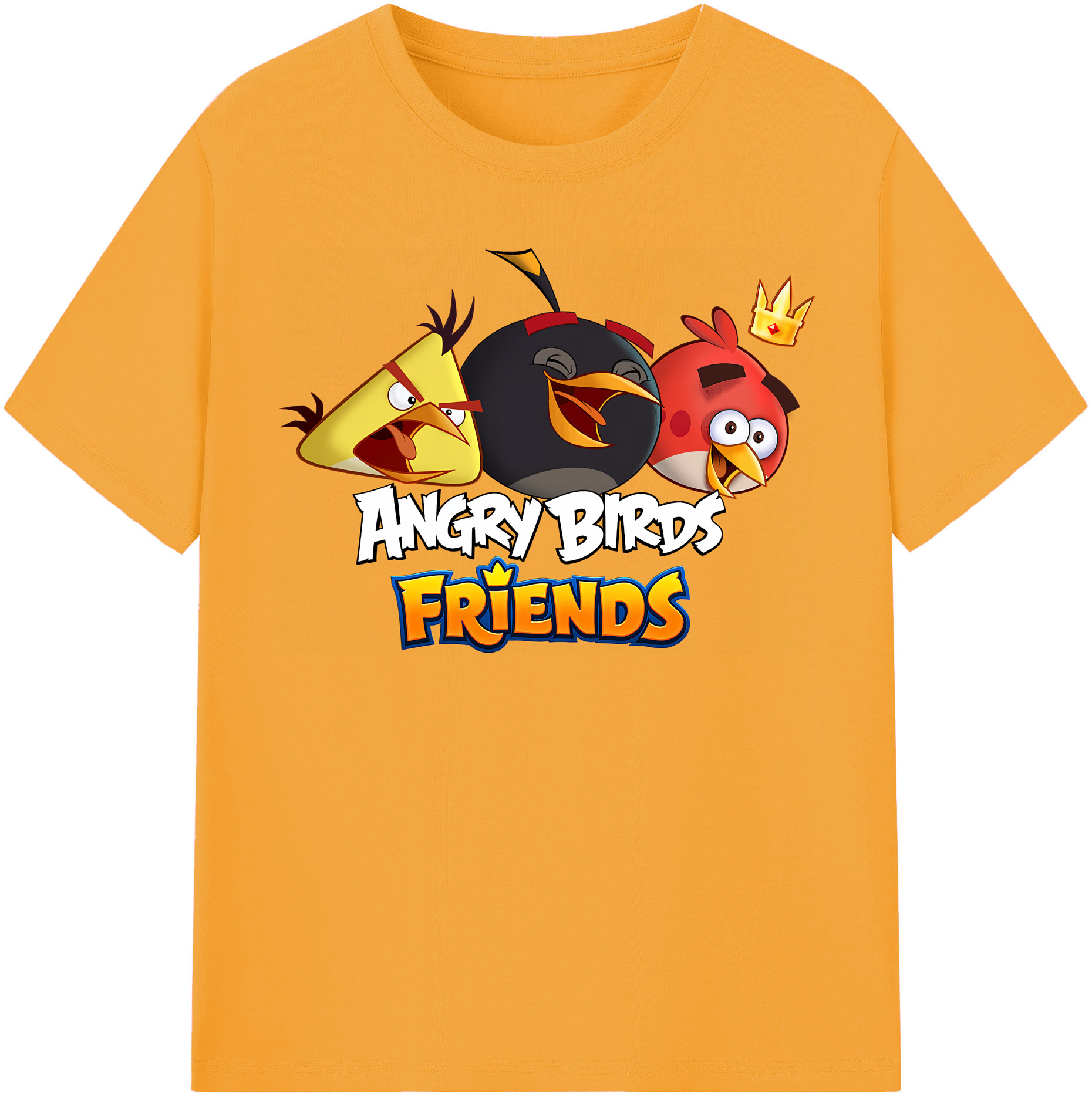 （画像用） Angry Birds アングリーバード 綿100％半袖Tシャツ（フロントプリント）