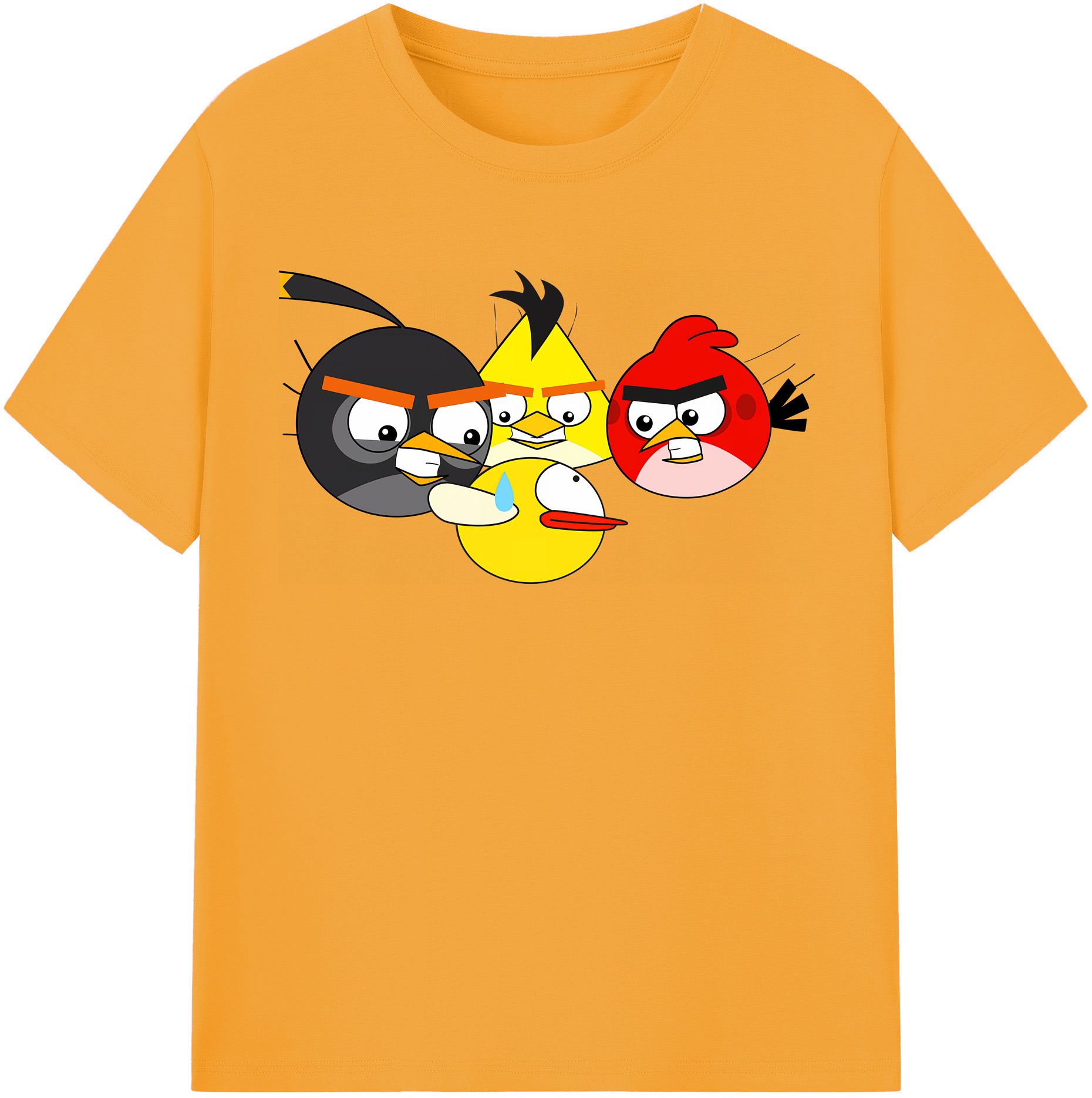 （画像用） Angry Birds アングリーバード 綿100％半袖Tシャツ（フロントプリント）