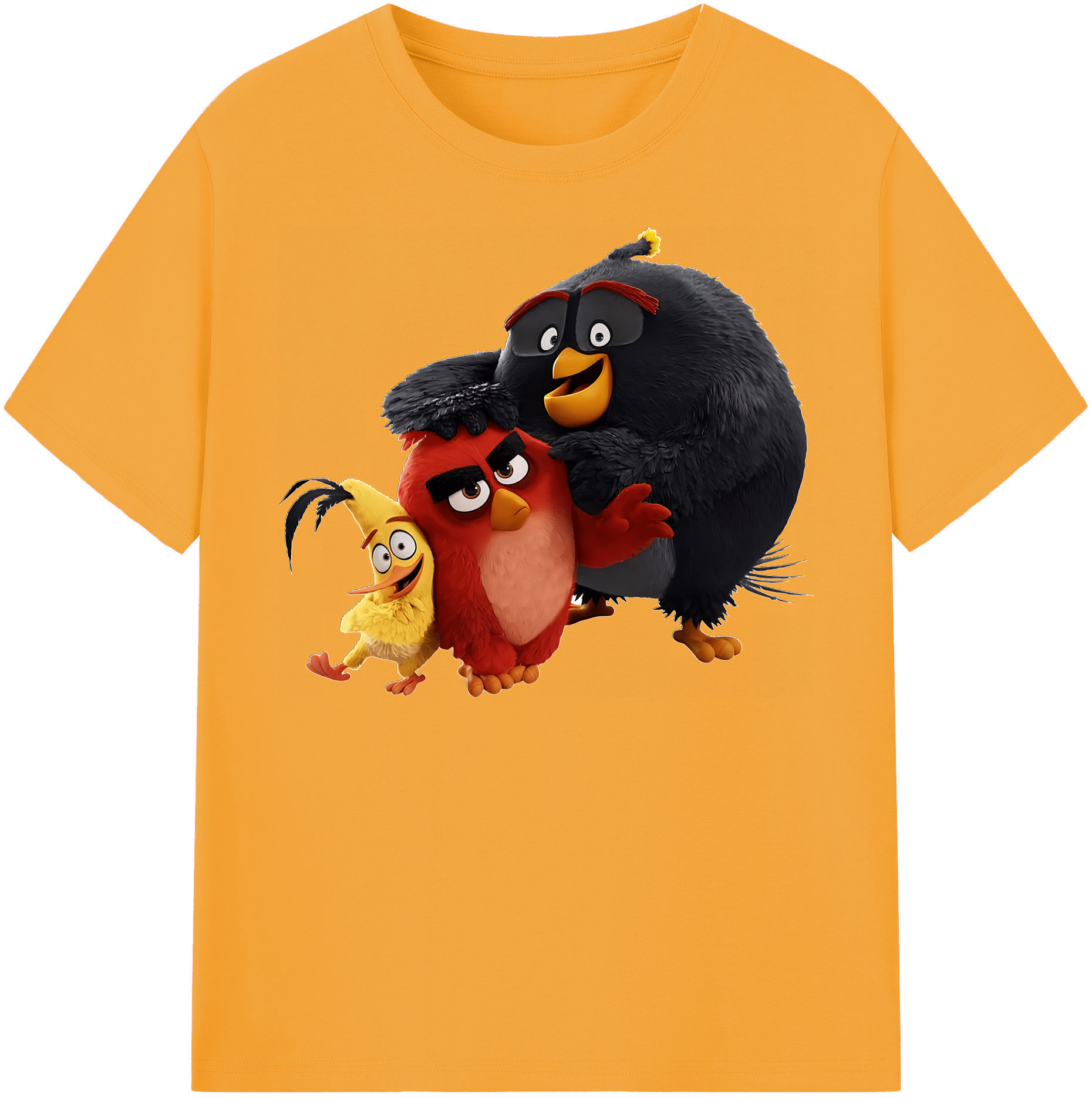 （画像用） Angry Birds アングリーバード 綿100％半袖Tシャツ（フロントプリント）