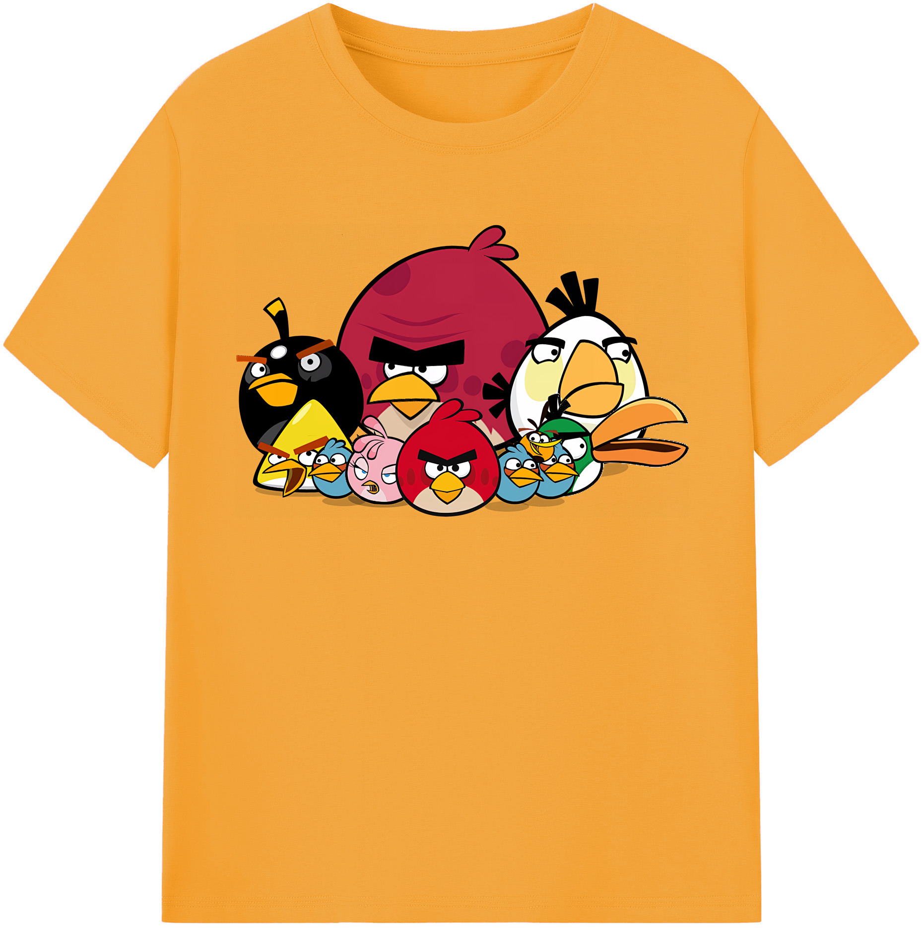 （画像用） Angry Birds アングリーバード 綿100％半袖Tシャツ（フロントプリント）