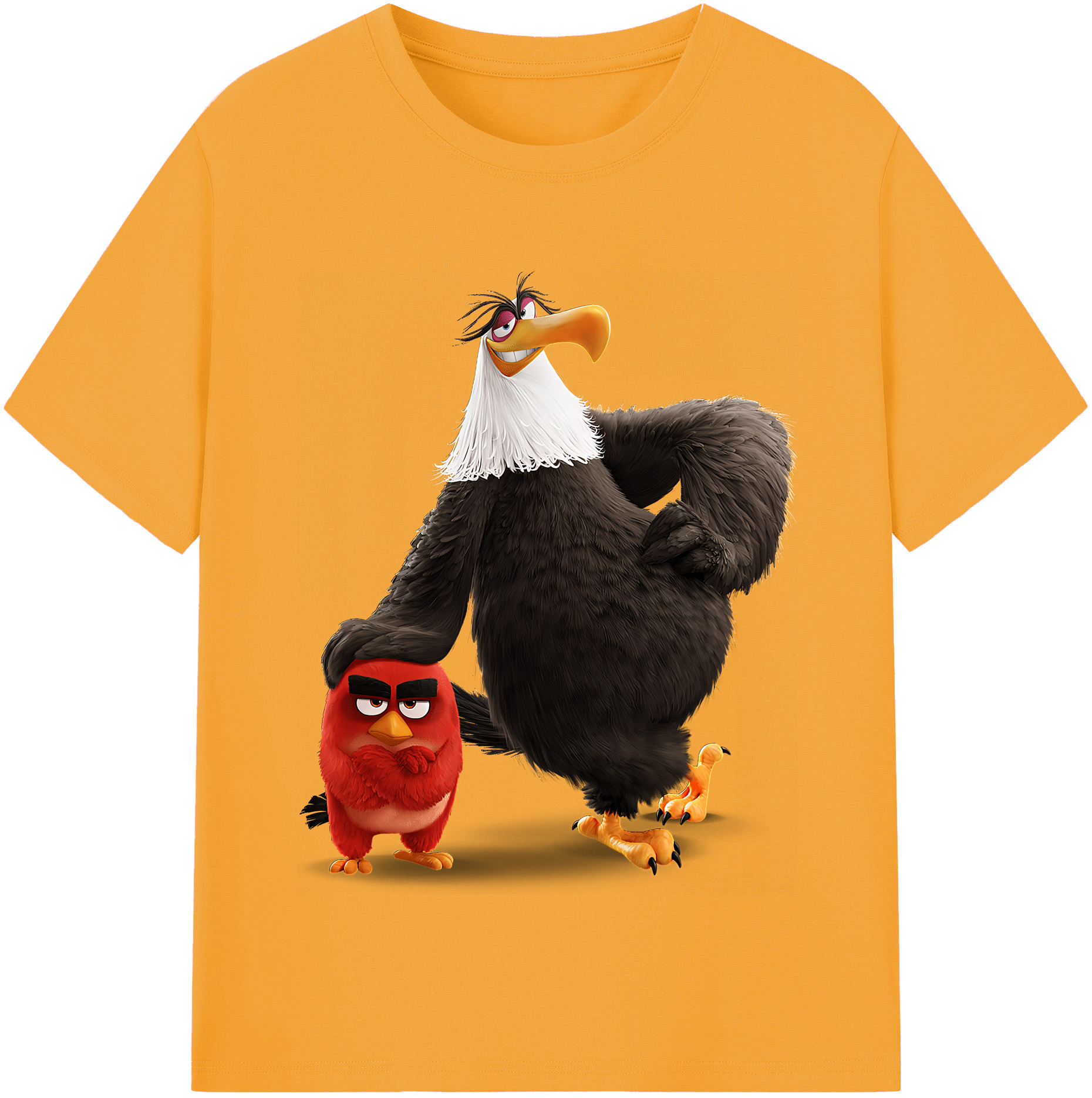 （画像用） Angry Birds アングリーバード 綿100％半袖Tシャツ（フロントプリント）