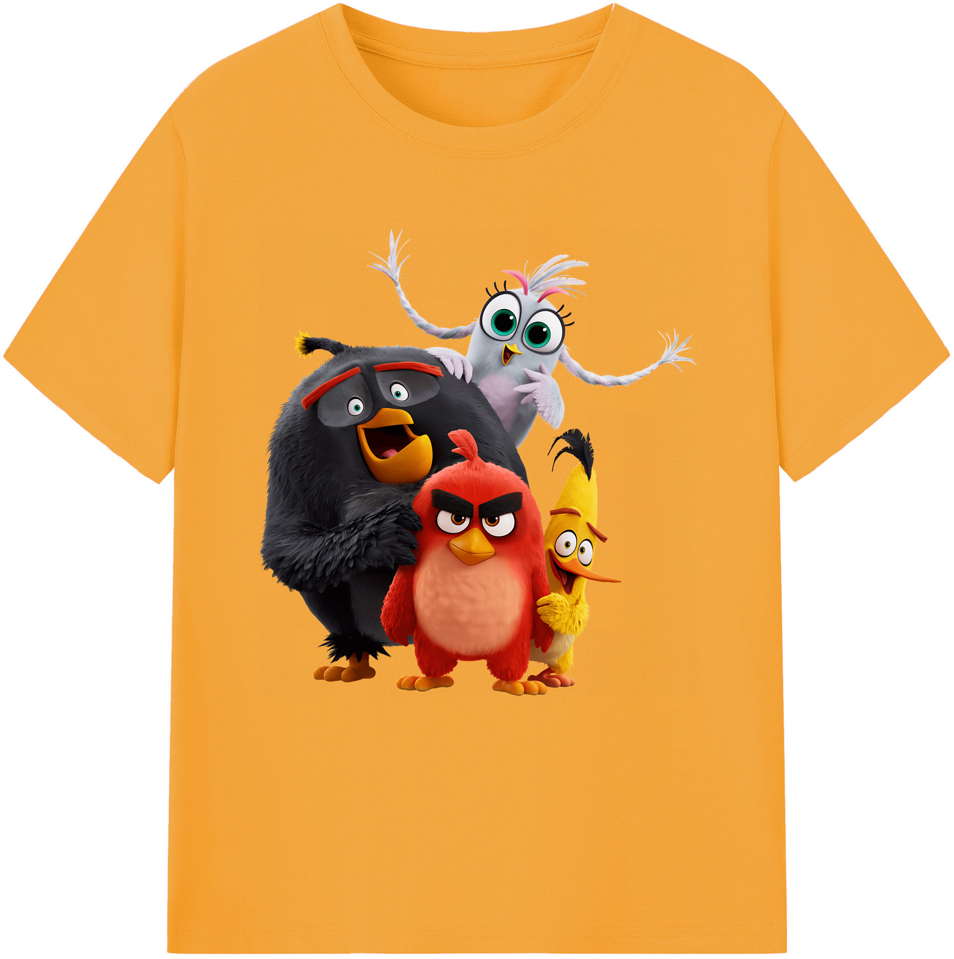 （画像用） Angry Birds アングリーバード 綿100％半袖Tシャツ（フロントプリント）