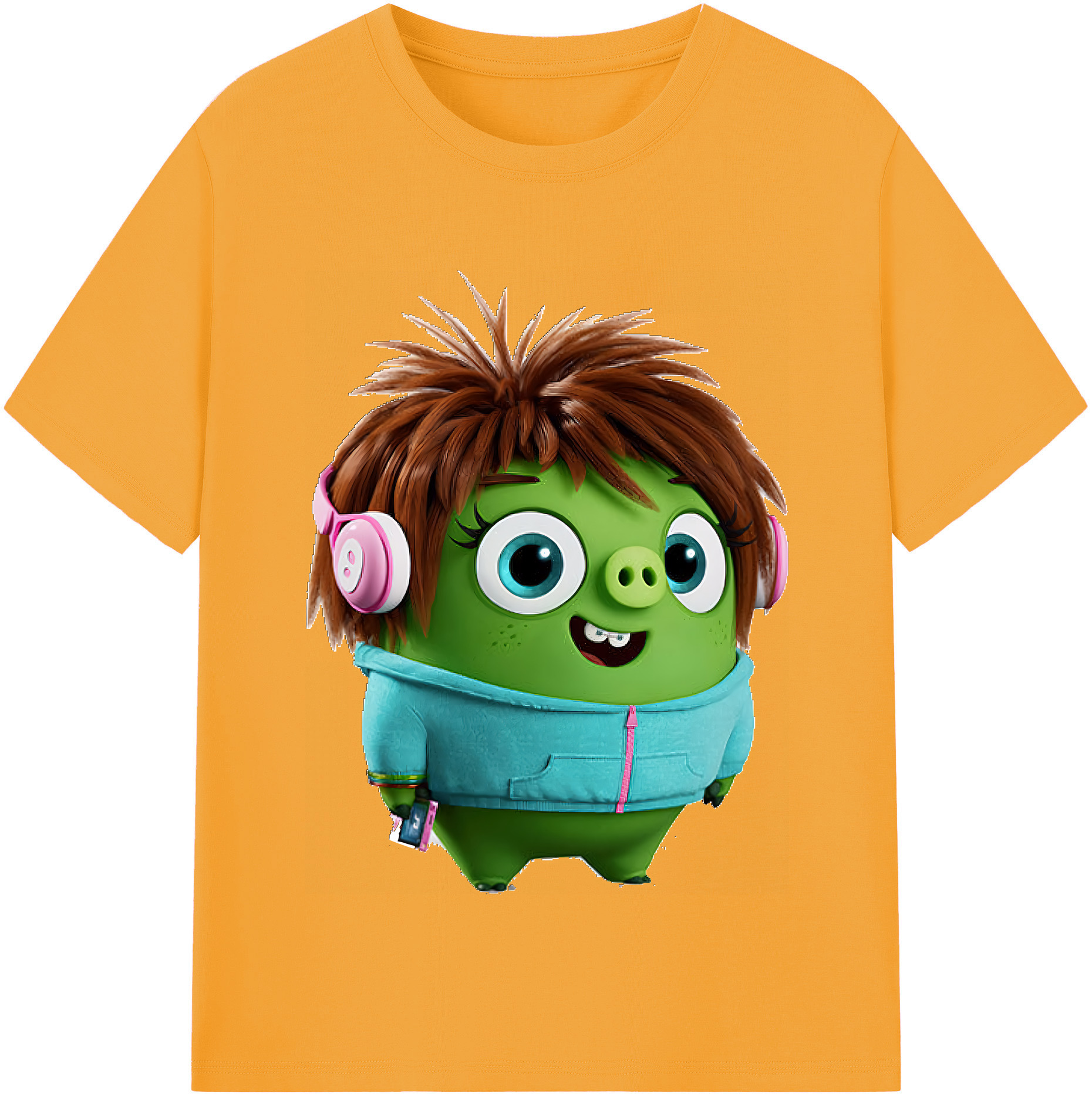 （画像用） Angry Birds アングリーバード 綿100％半袖Tシャツ（フロントプリント）