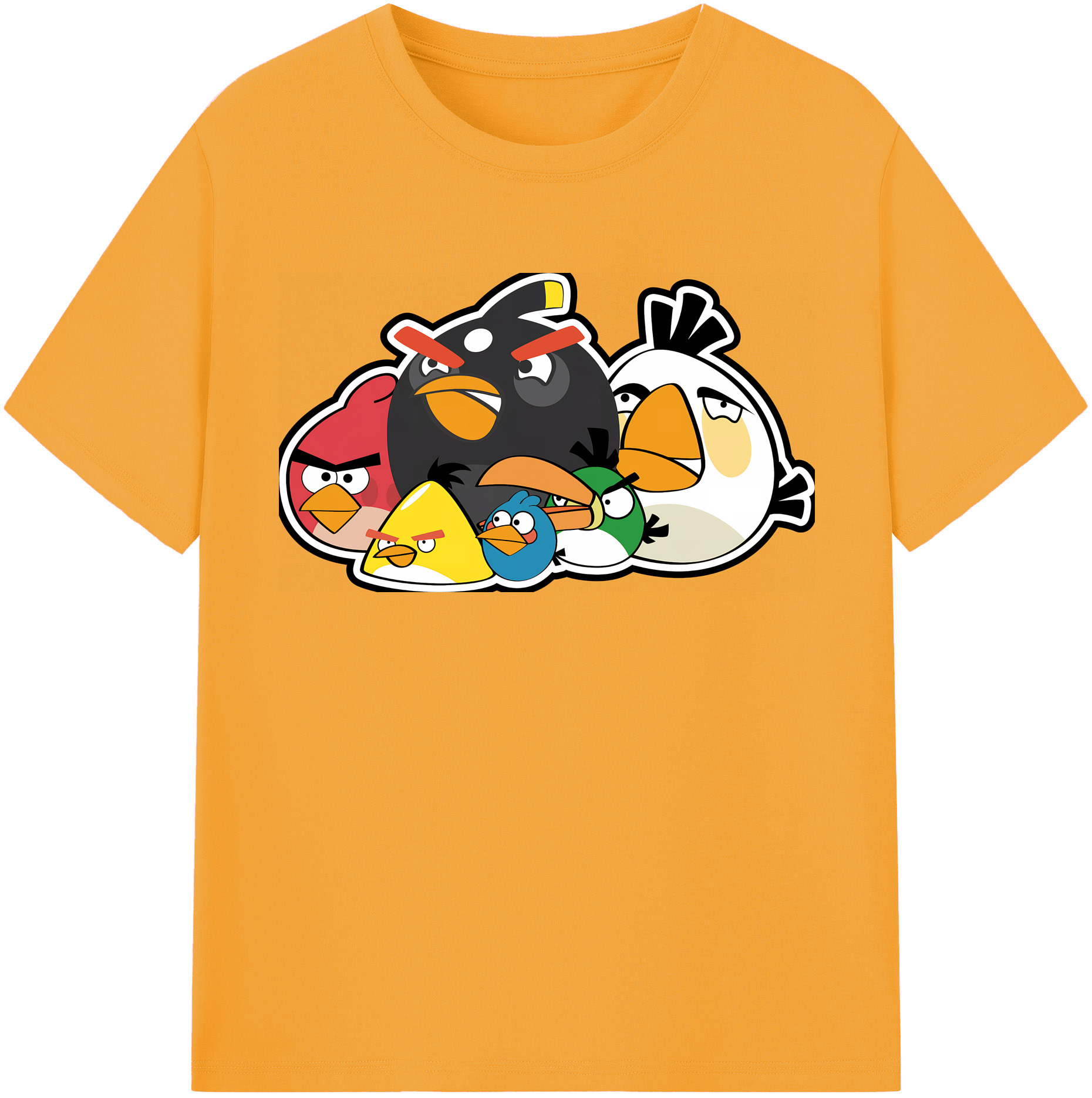 （画像用） Angry Birds アングリーバード 綿100％半袖Tシャツ（フロントプリント）