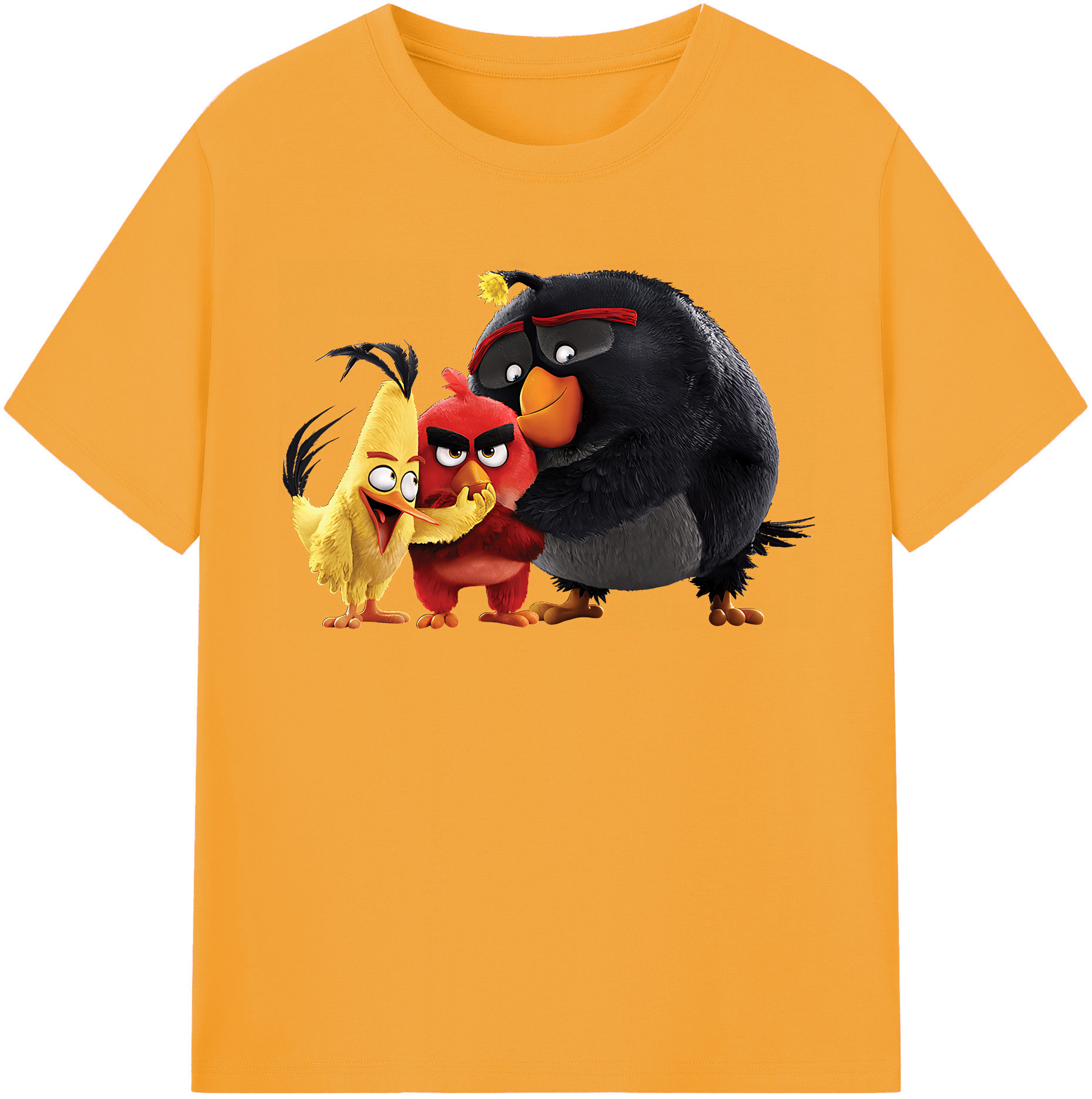 （画像用） Angry Birds アングリーバード 綿100％半袖Tシャツ（フロントプリント）