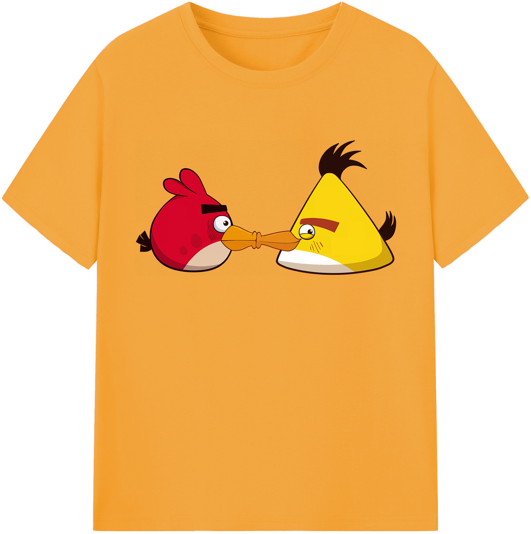 （画像用） Angry Birds アングリーバード 綿100％半袖Tシャツ（フロントプリント）