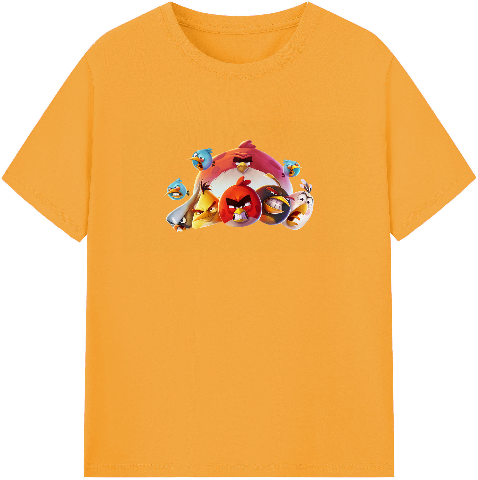 （画像用） Angry Birds アングリーバード 綿100％半袖Tシャツ（フロントプリント）