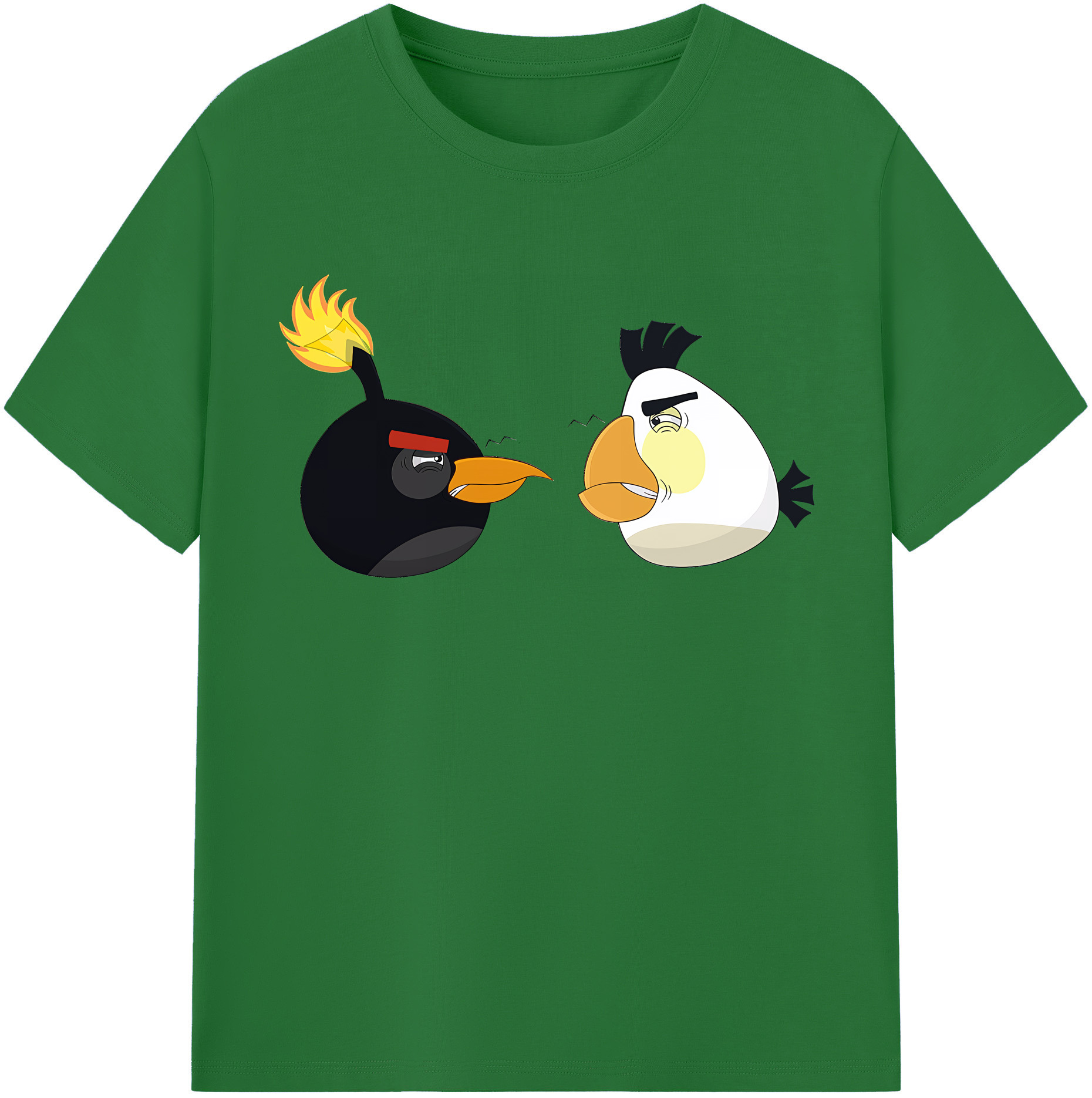 （画像用） Angry Birds アングリーバード 綿100％半袖Tシャツ（フロントプリント）