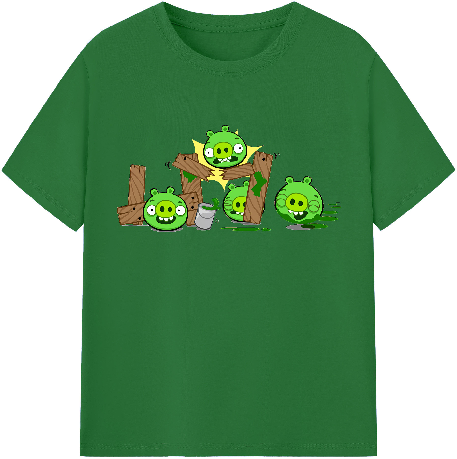 （画像用） Angry Birds アングリーバード 綿100％半袖Tシャツ（フロントプリント）