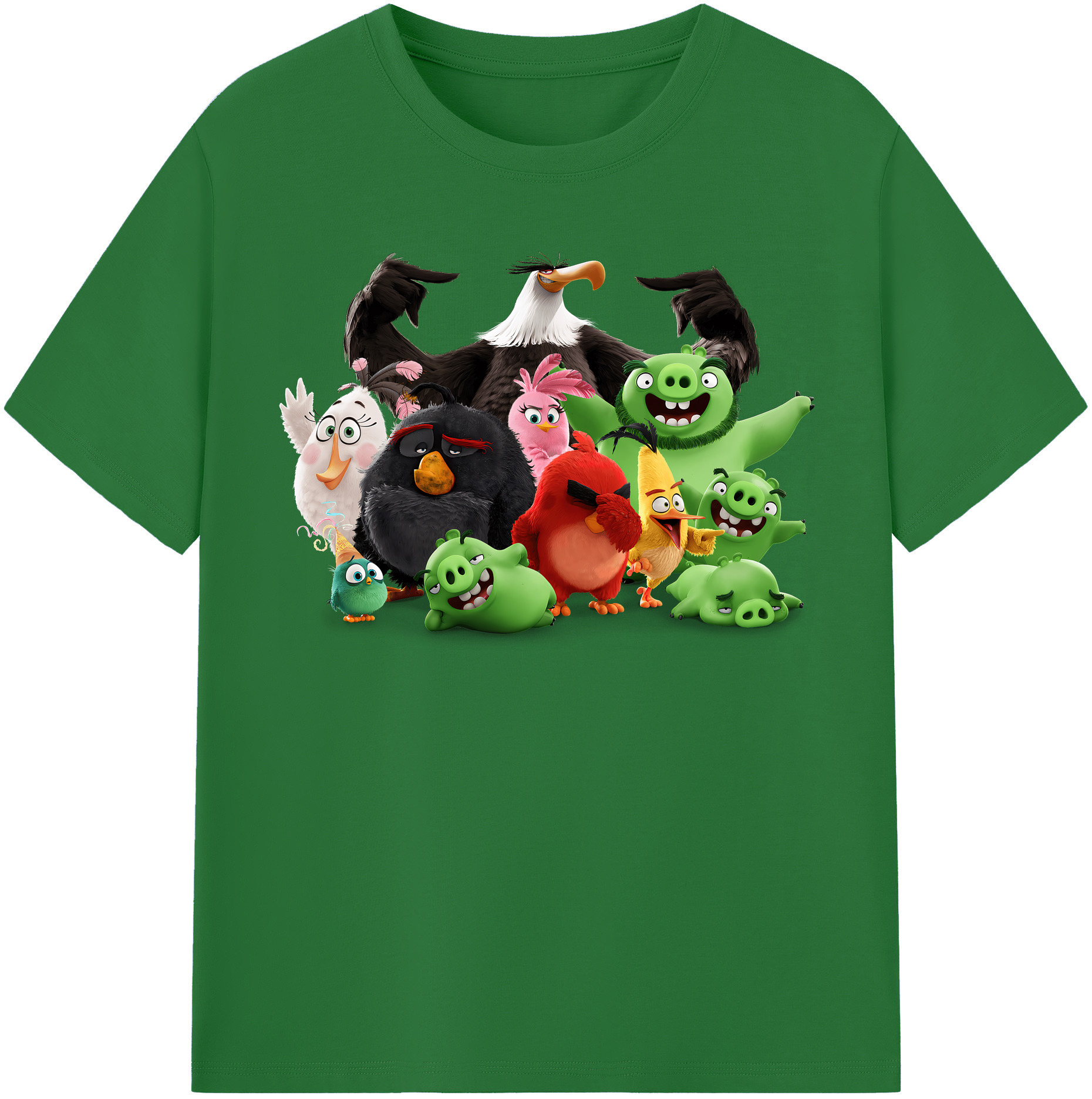 （画像用） Angry Birds アングリーバード 綿100％半袖Tシャツ（フロントプリント）
