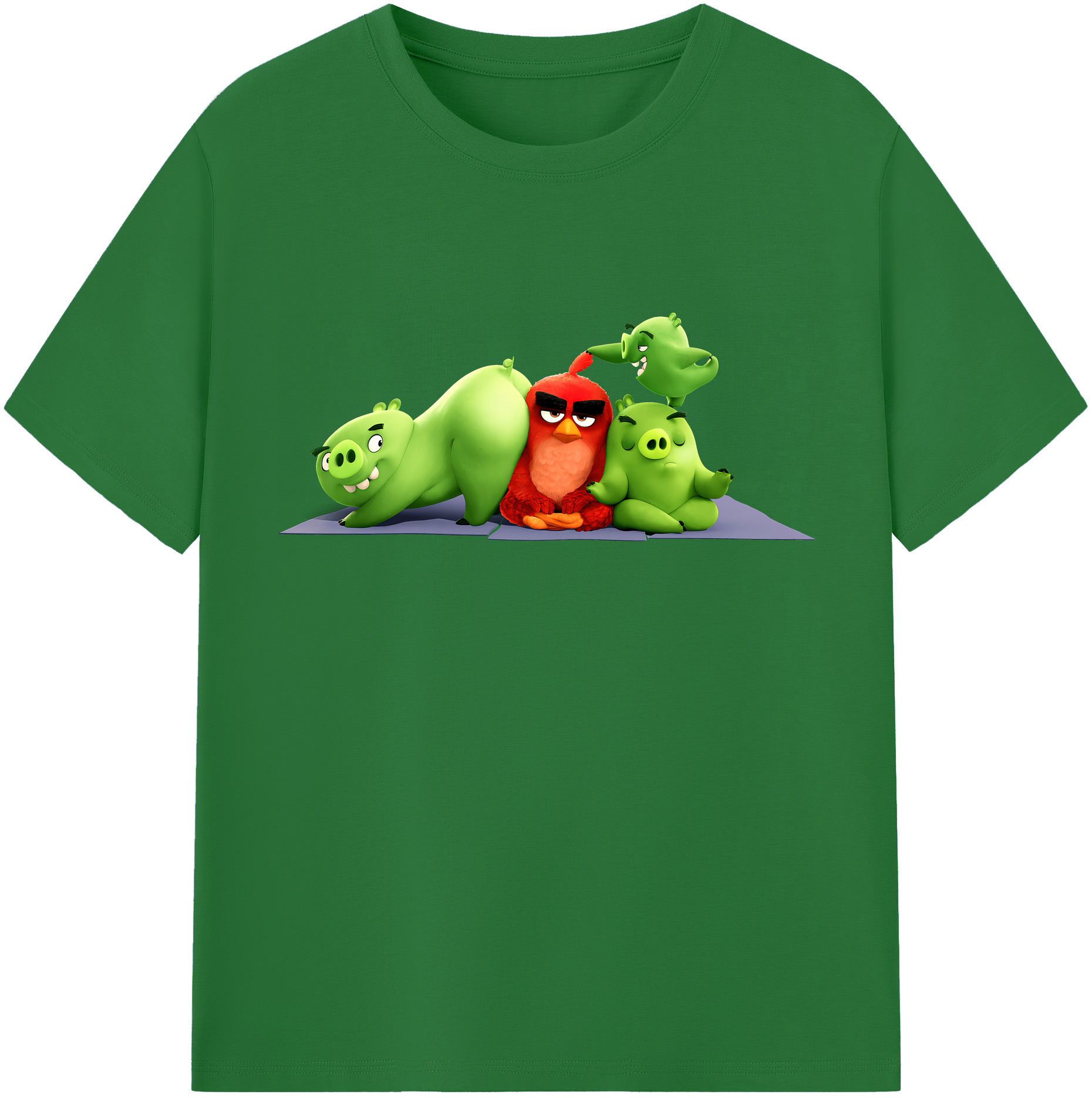 （画像用） Angry Birds アングリーバード 綿100％半袖Tシャツ（フロントプリント）