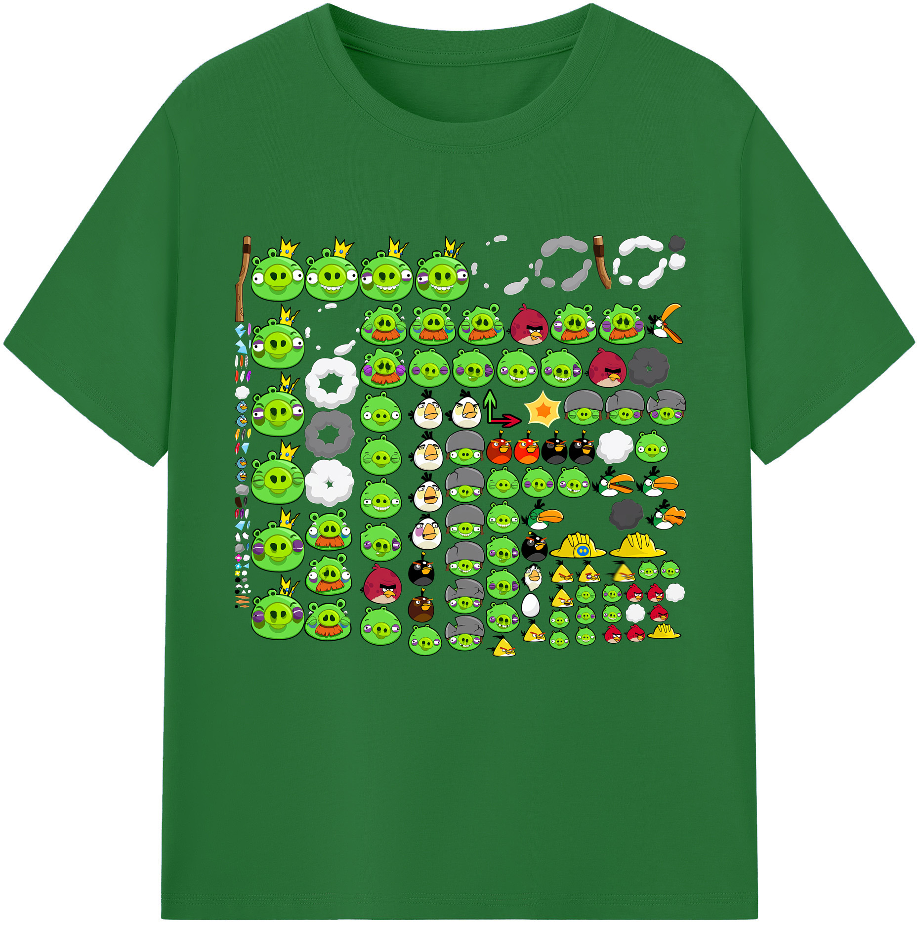 （画像用） Angry Birds アングリーバード 綿100％半袖Tシャツ（フロントプリント）
