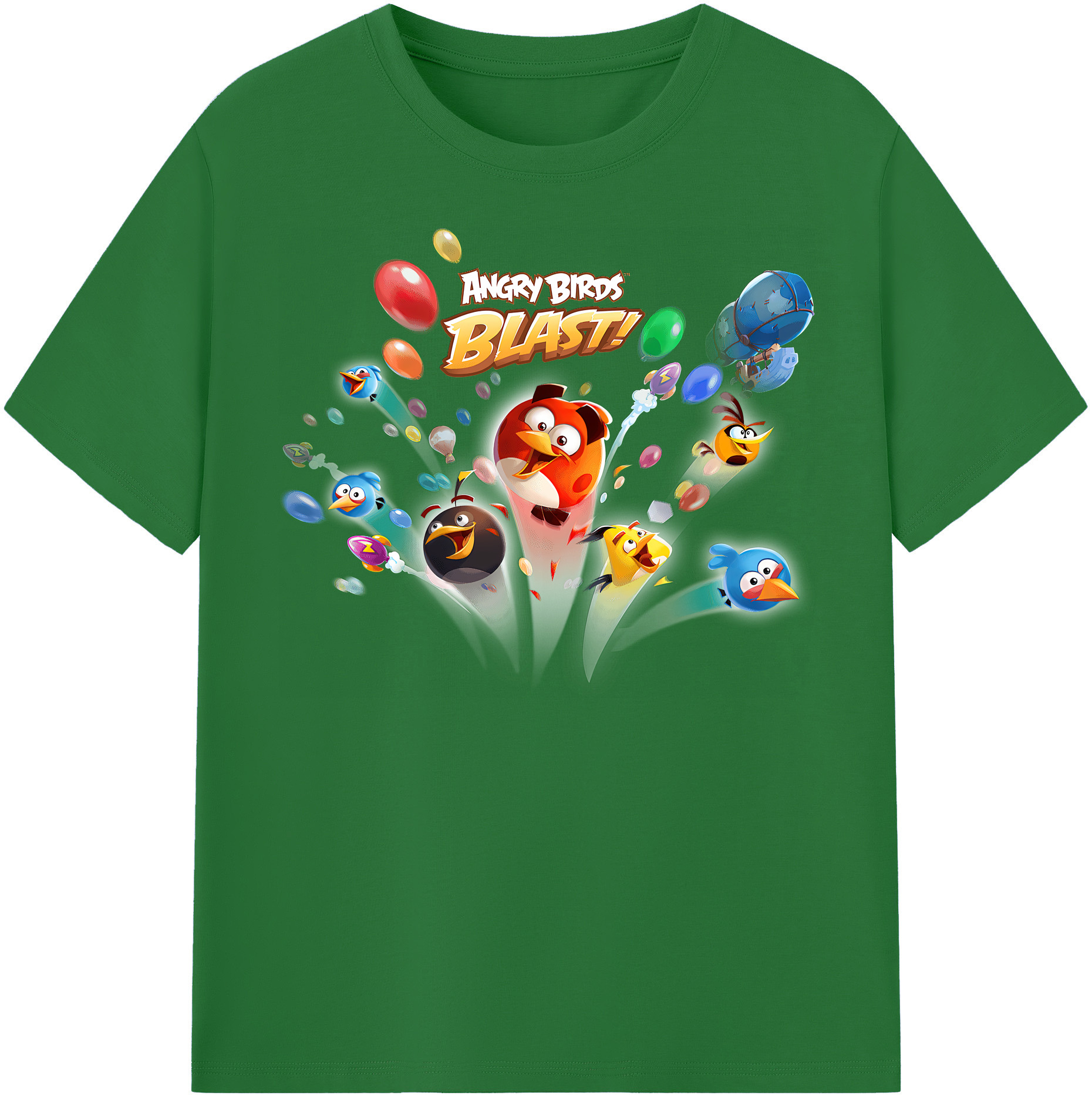（画像用） Angry Birds アングリーバード 綿100％半袖Tシャツ（フロントプリント）