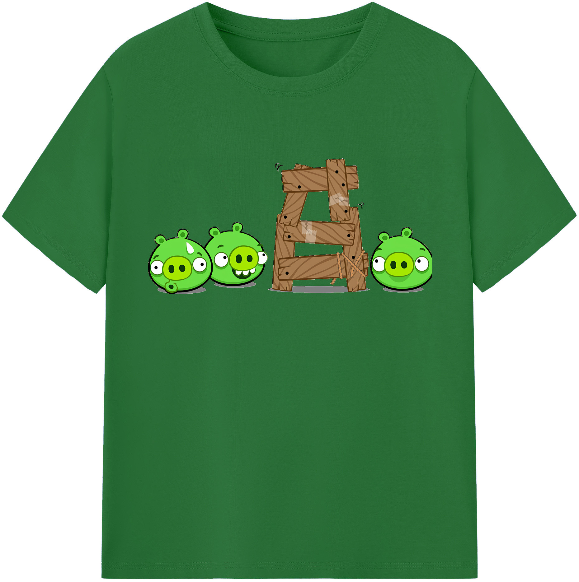 （画像用） Angry Birds アングリーバード 綿100％半袖Tシャツ（フロントプリント）