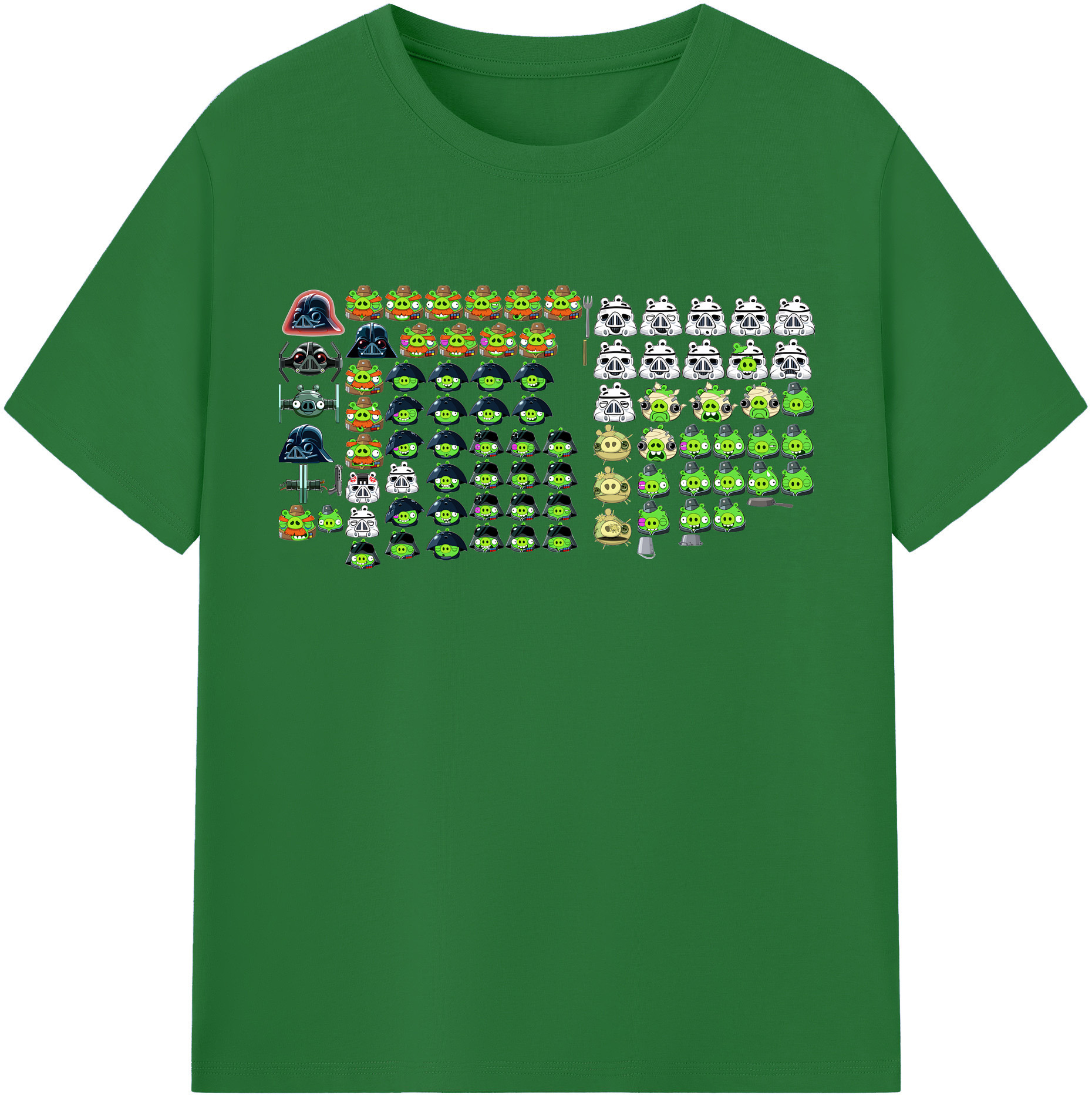 （画像用） Angry Birds アングリーバード 綿100％半袖Tシャツ（フロントプリント）