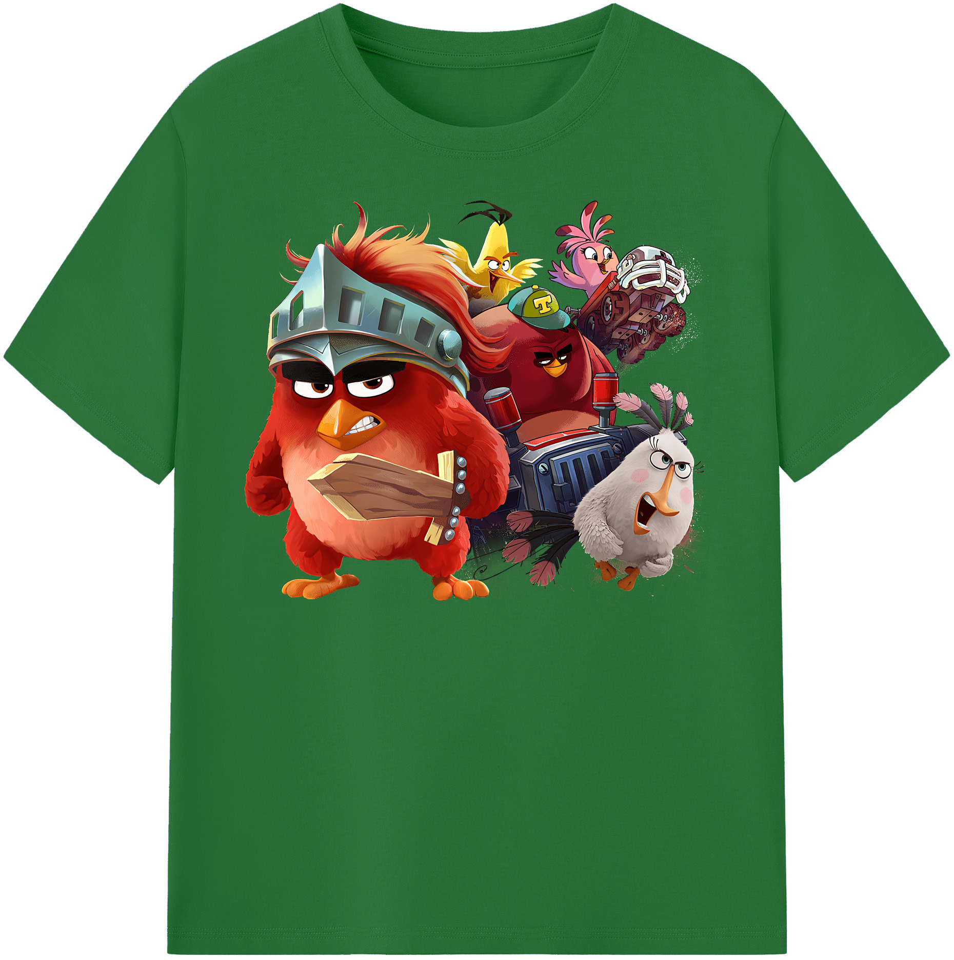 （画像用） Angry Birds アングリーバード 綿100％半袖Tシャツ（フロントプリント）