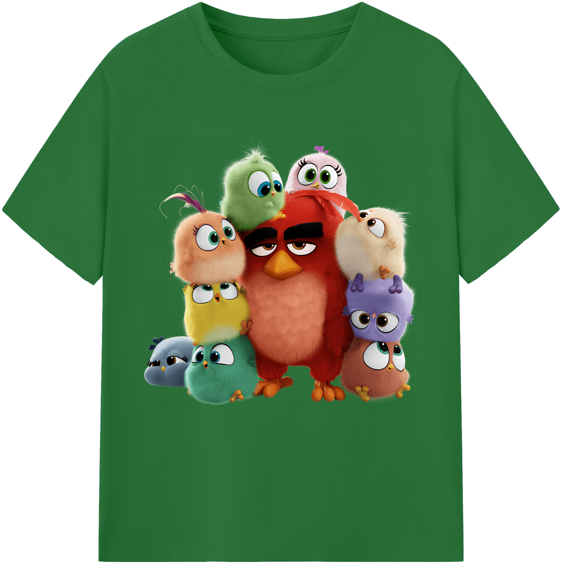 （画像用） Angry Birds アングリーバード 綿100％半袖Tシャツ（フロントプリント）