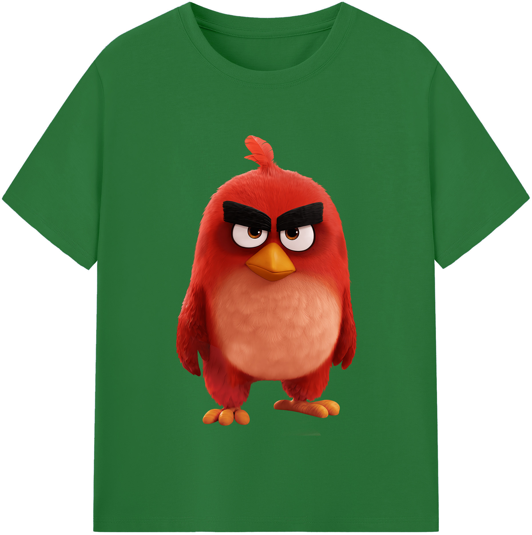 （画像用） Angry Birds アングリーバード 綿100％半袖Tシャツ（フロントプリント）