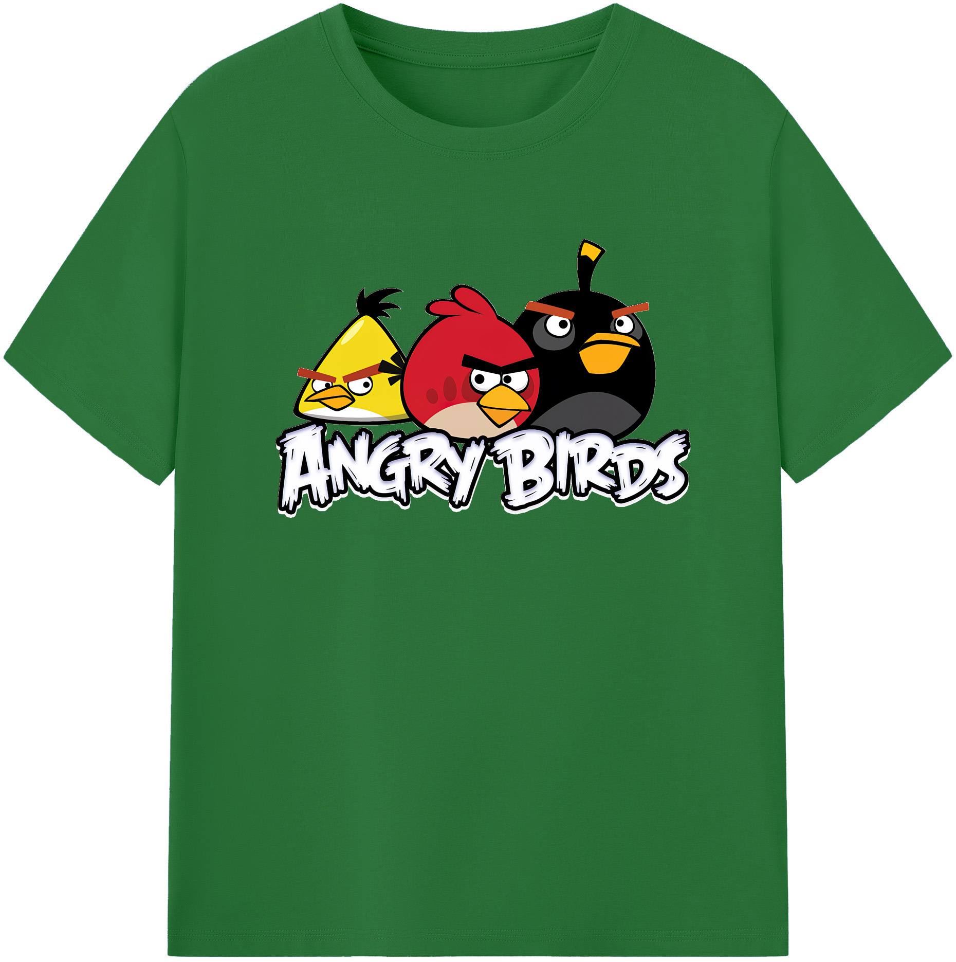 （画像用） Angry Birds アングリーバード 綿100％半袖Tシャツ（フロントプリント）