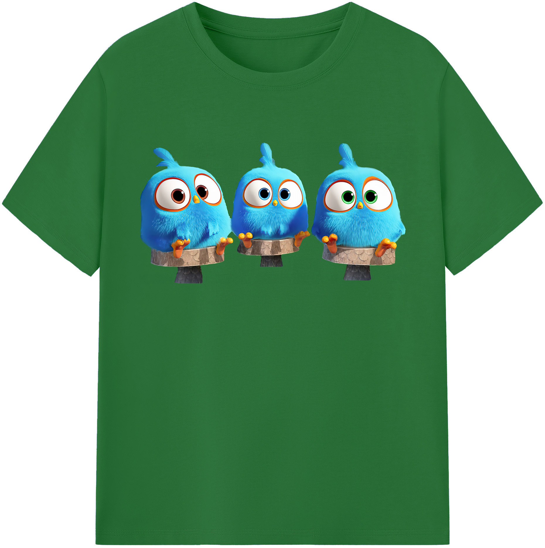 （画像用） Angry Birds アングリーバード 綿100％半袖Tシャツ（フロントプリント）