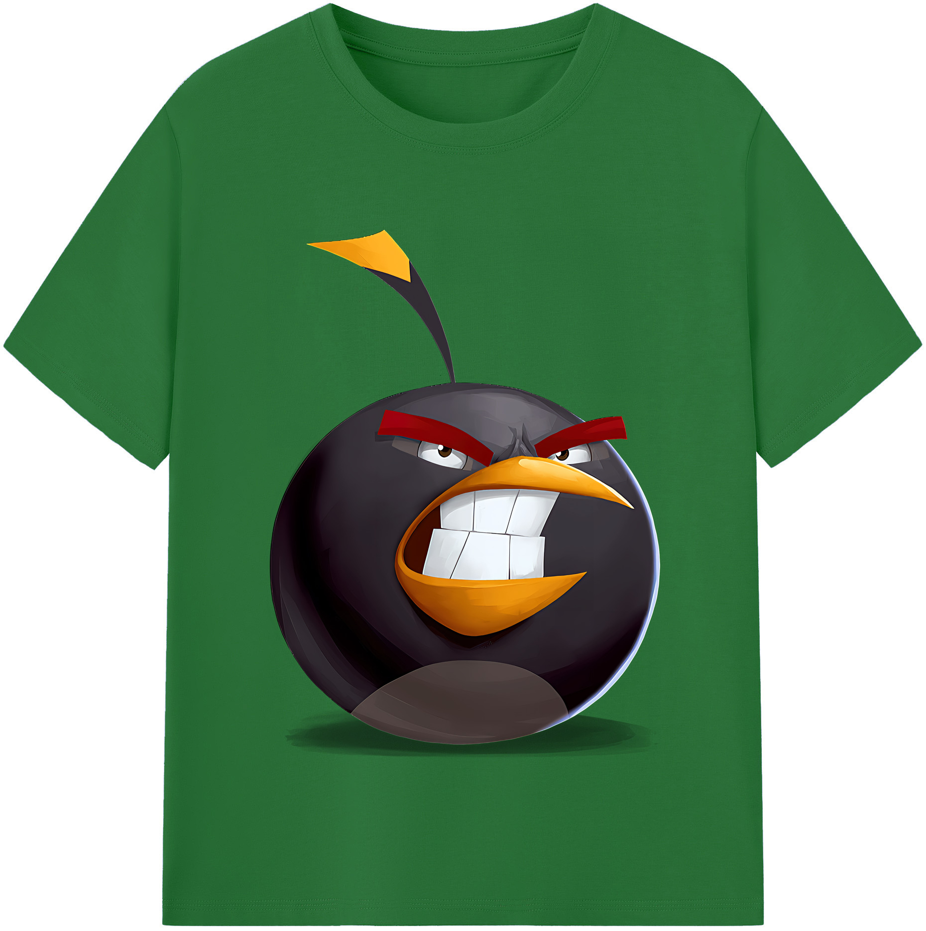 （画像用） Angry Birds アングリーバード 綿100％半袖Tシャツ（フロントプリント）