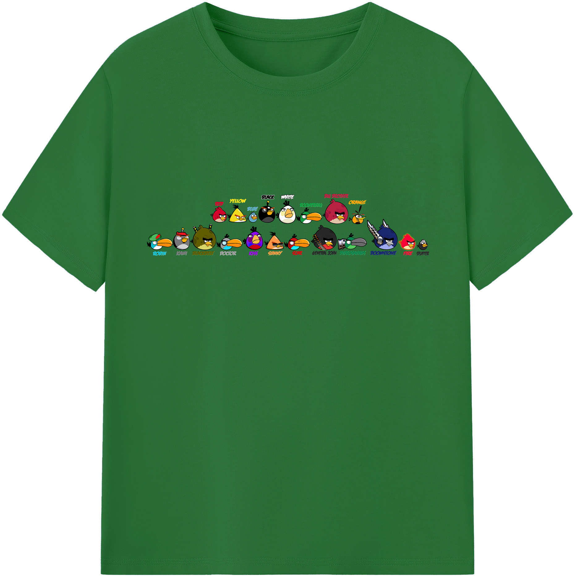 （画像用） Angry Birds アングリーバード 綿100％半袖Tシャツ（フロントプリント）