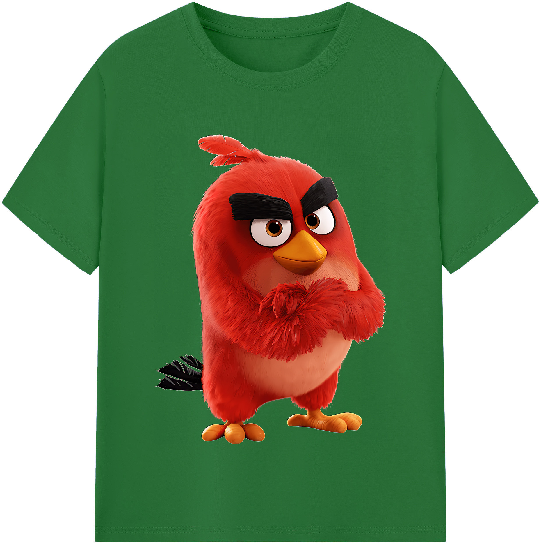 （画像用） Angry Birds アングリーバード 綿100％半袖Tシャツ（フロントプリント）
