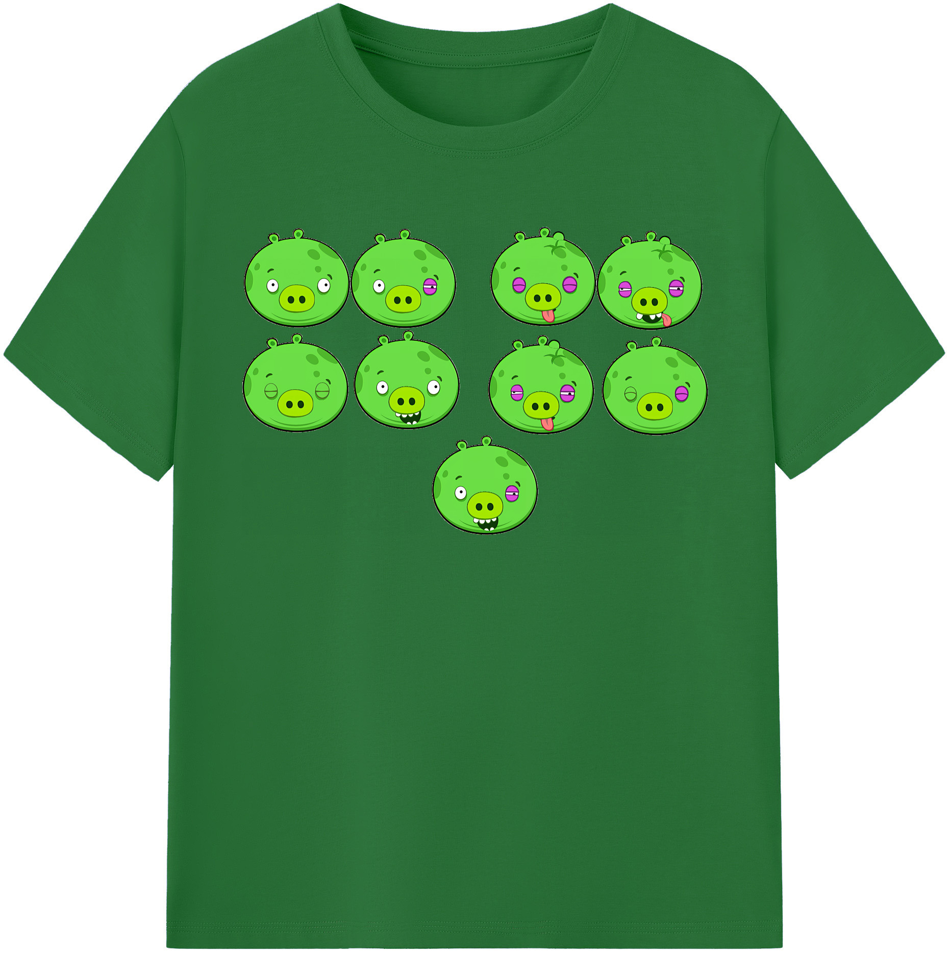 （画像用） Angry Birds アングリーバード 綿100％半袖Tシャツ（フロントプリント）