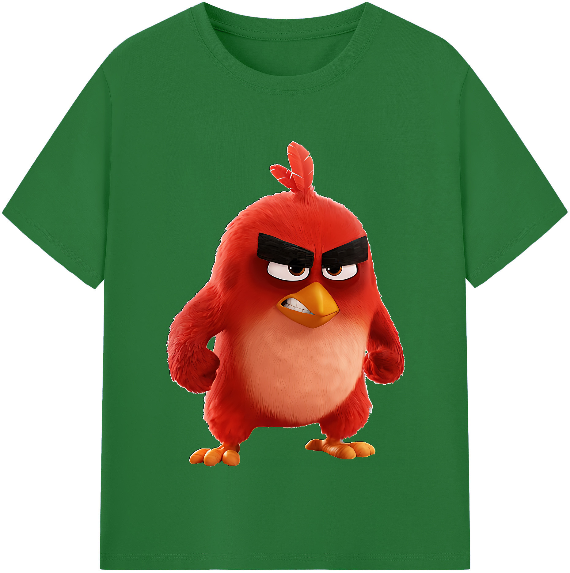 （画像用） Angry Birds アングリーバード 綿100％半袖Tシャツ（フロントプリント）
