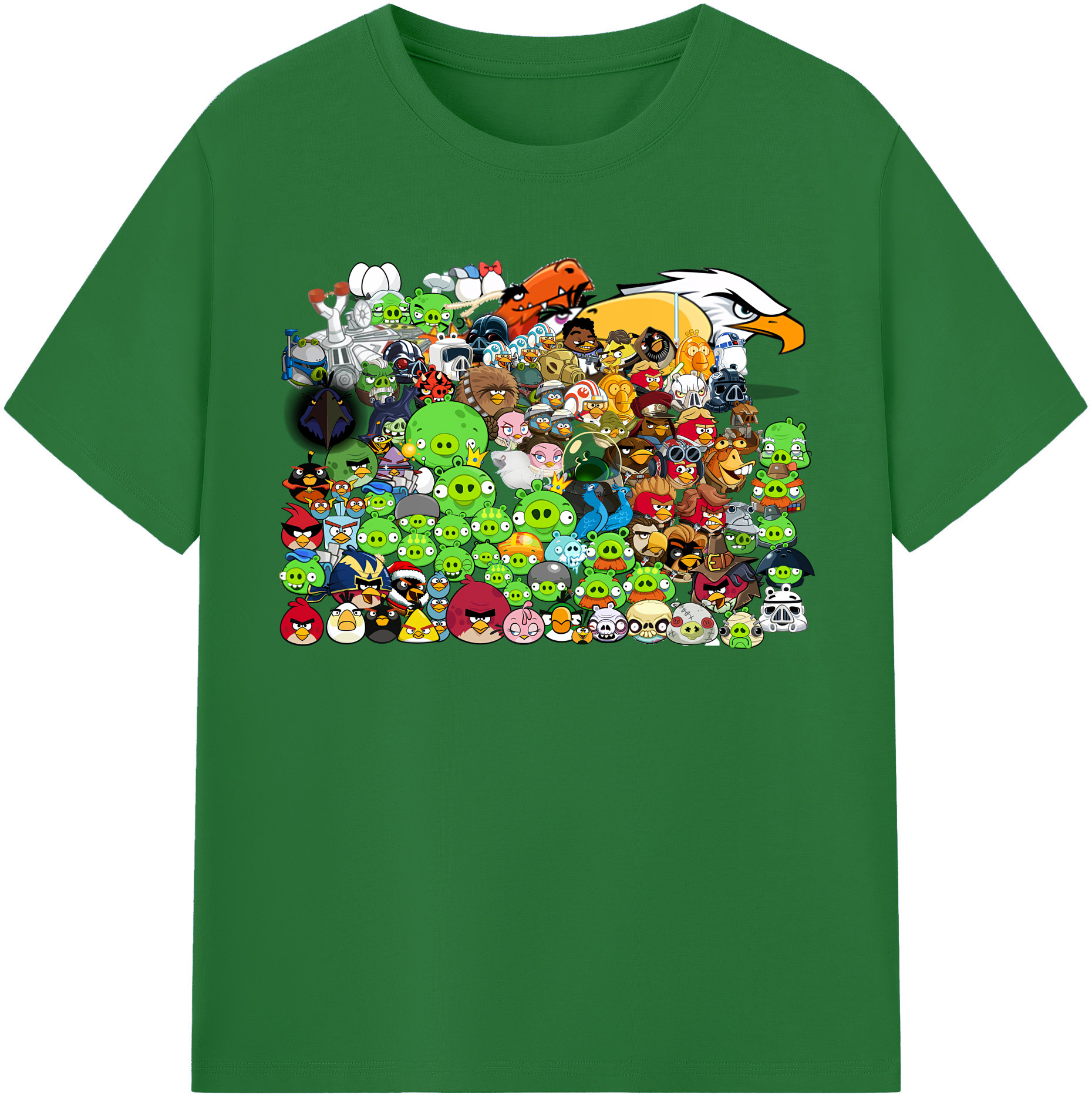 （画像用） Angry Birds アングリーバード 綿100％半袖Tシャツ（フロントプリント）