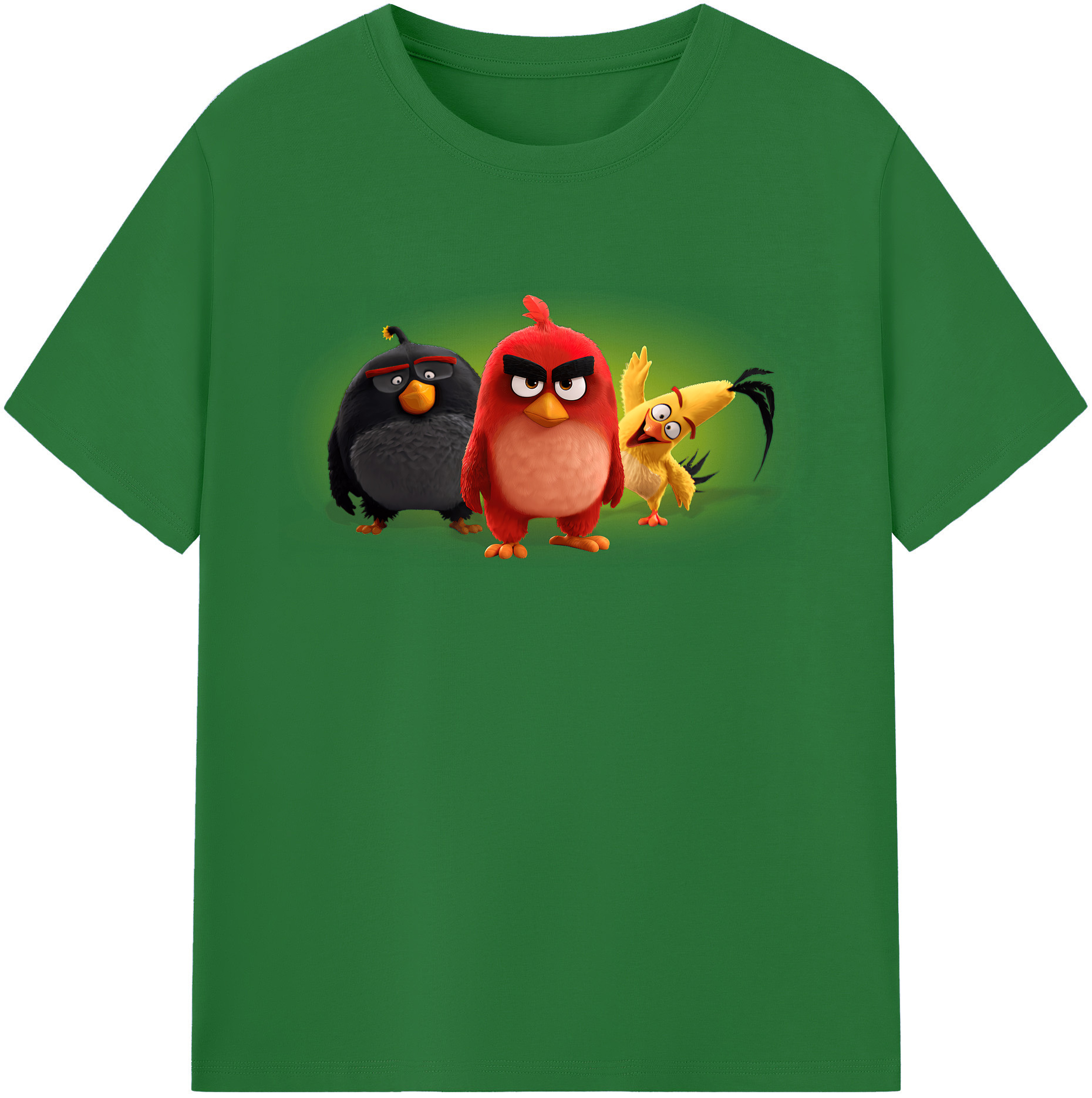 （画像用） Angry Birds アングリーバード 綿100％半袖Tシャツ（フロントプリント）