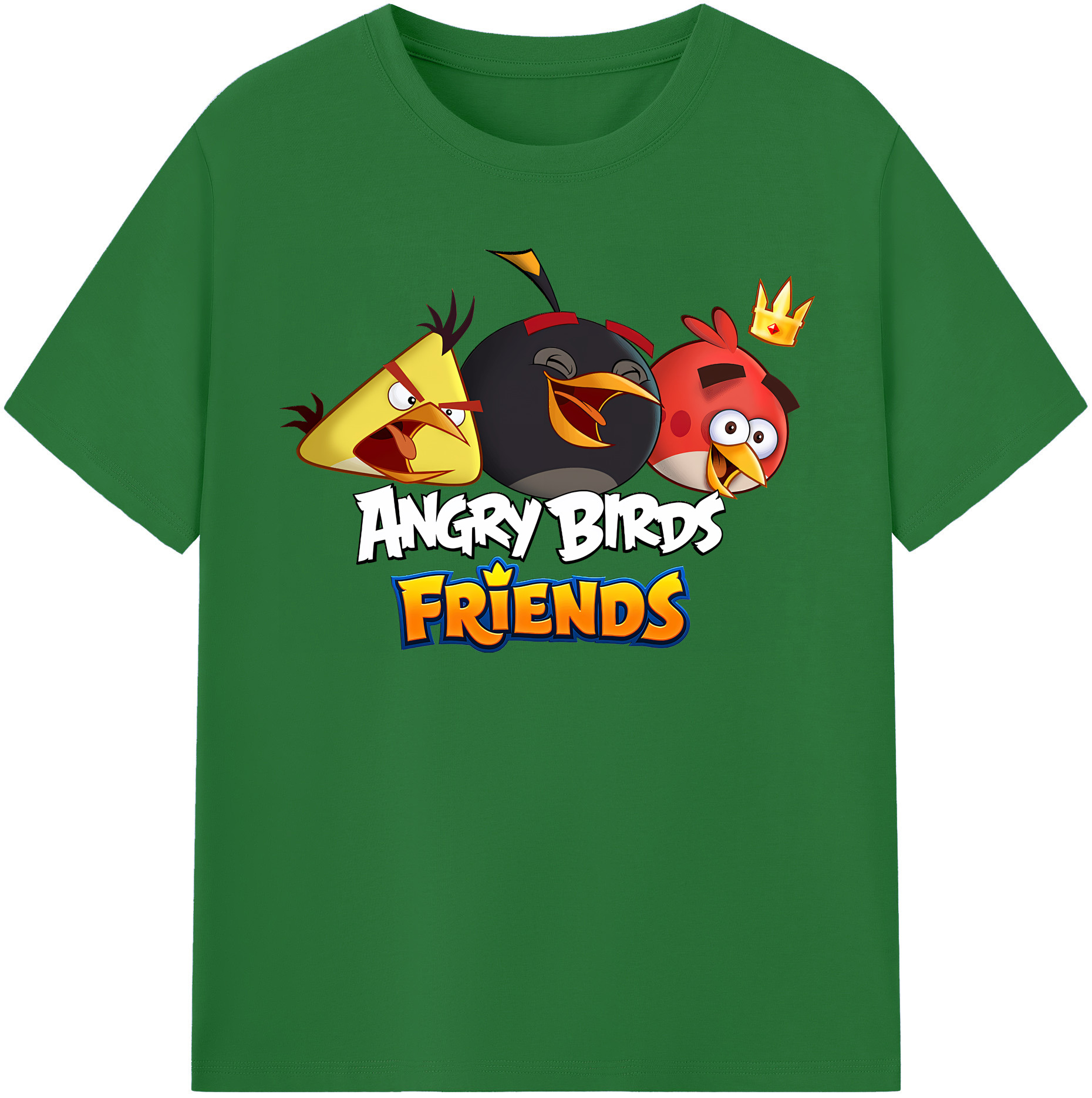 （画像用） Angry Birds アングリーバード 綿100％半袖Tシャツ（フロントプリント）