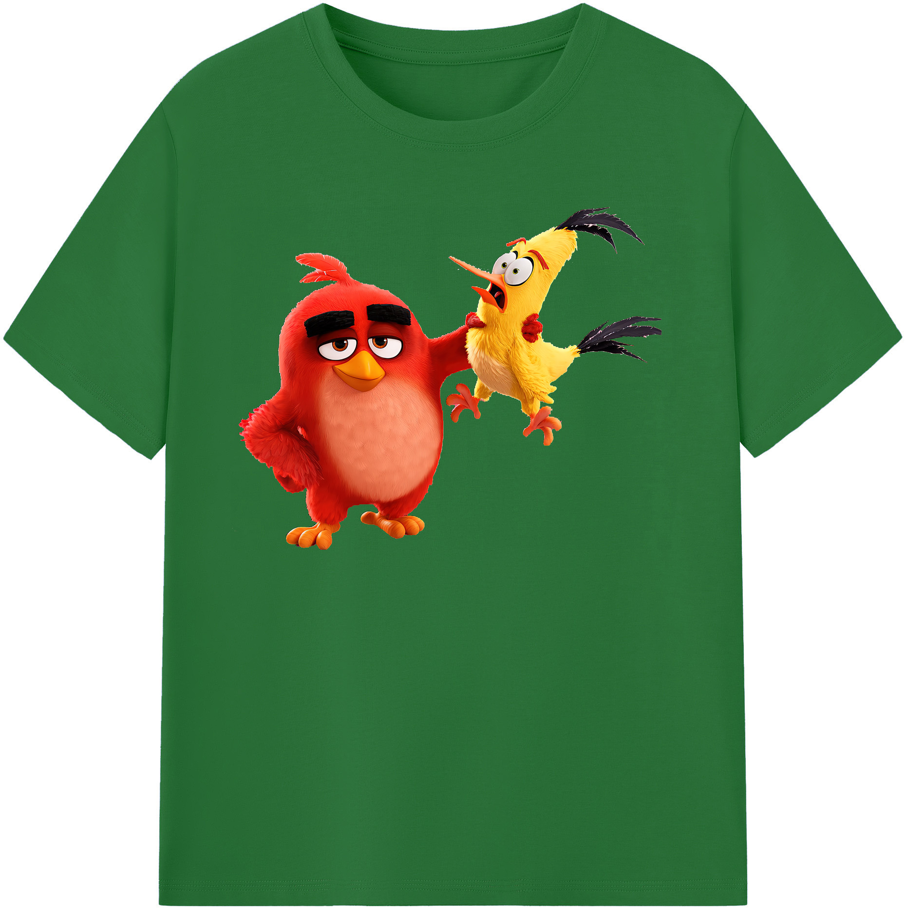（画像用） Angry Birds アングリーバード 綿100％半袖Tシャツ（フロントプリント）