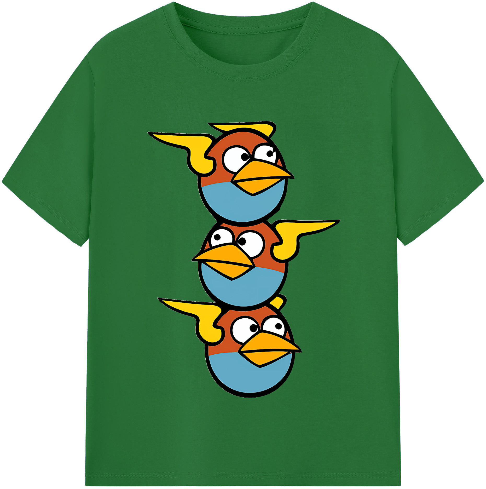 （画像用） Angry Birds アングリーバード 綿100％半袖Tシャツ（フロントプリント）