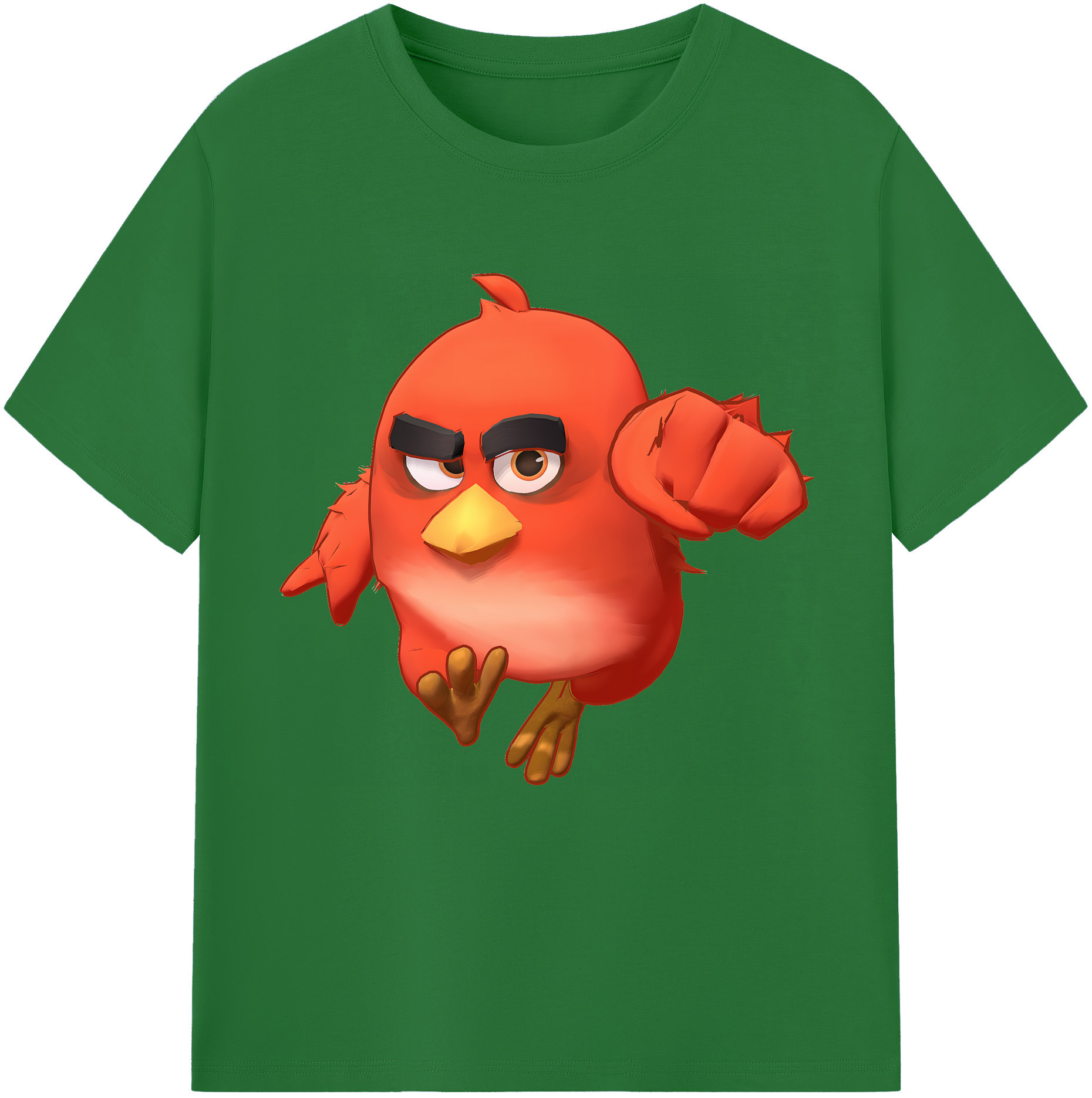 （画像用） Angry Birds アングリーバード 綿100％半袖Tシャツ（フロントプリント）