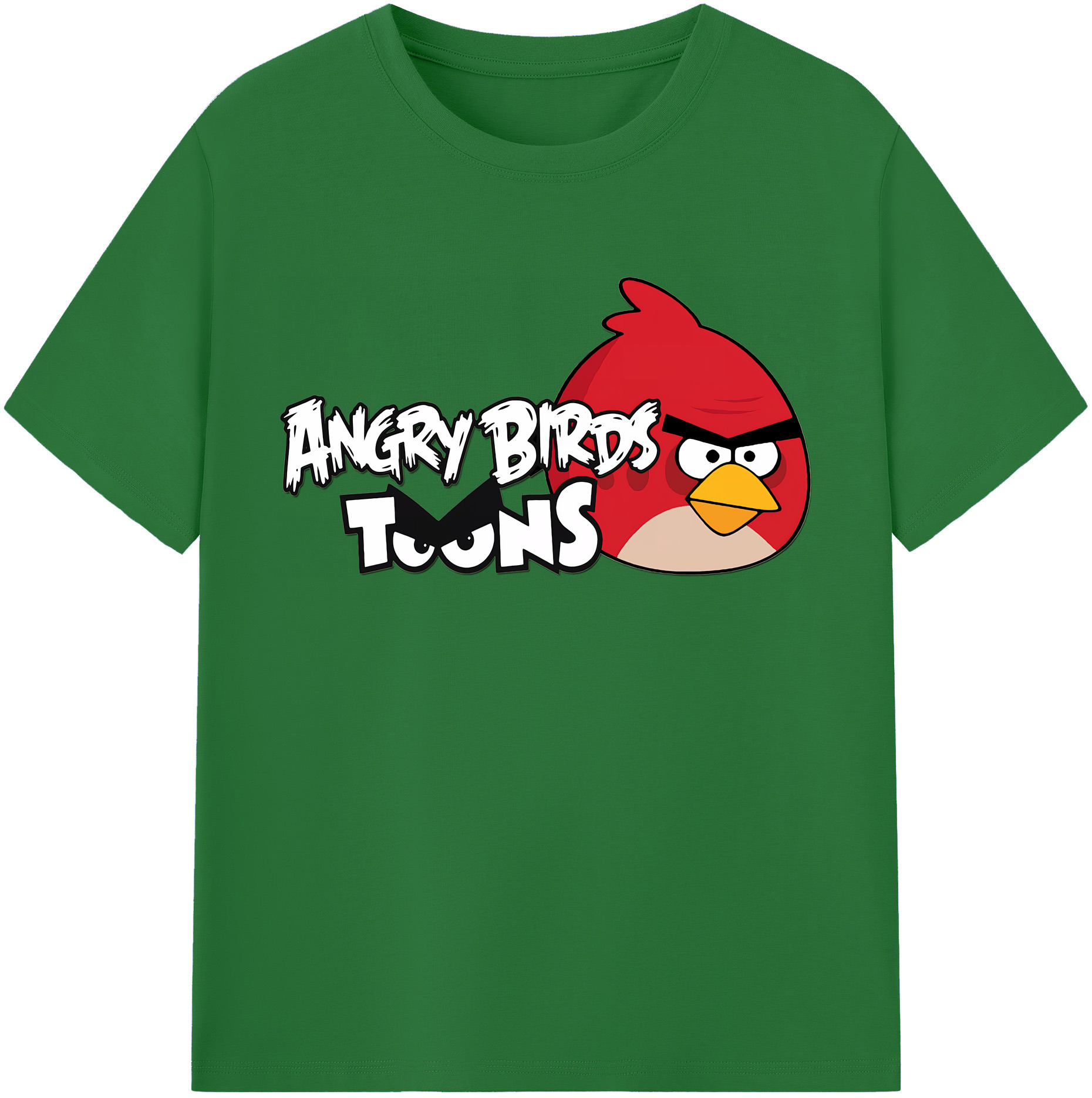 （画像用） Angry Birds アングリーバード 綿100％半袖Tシャツ（フロントプリント）