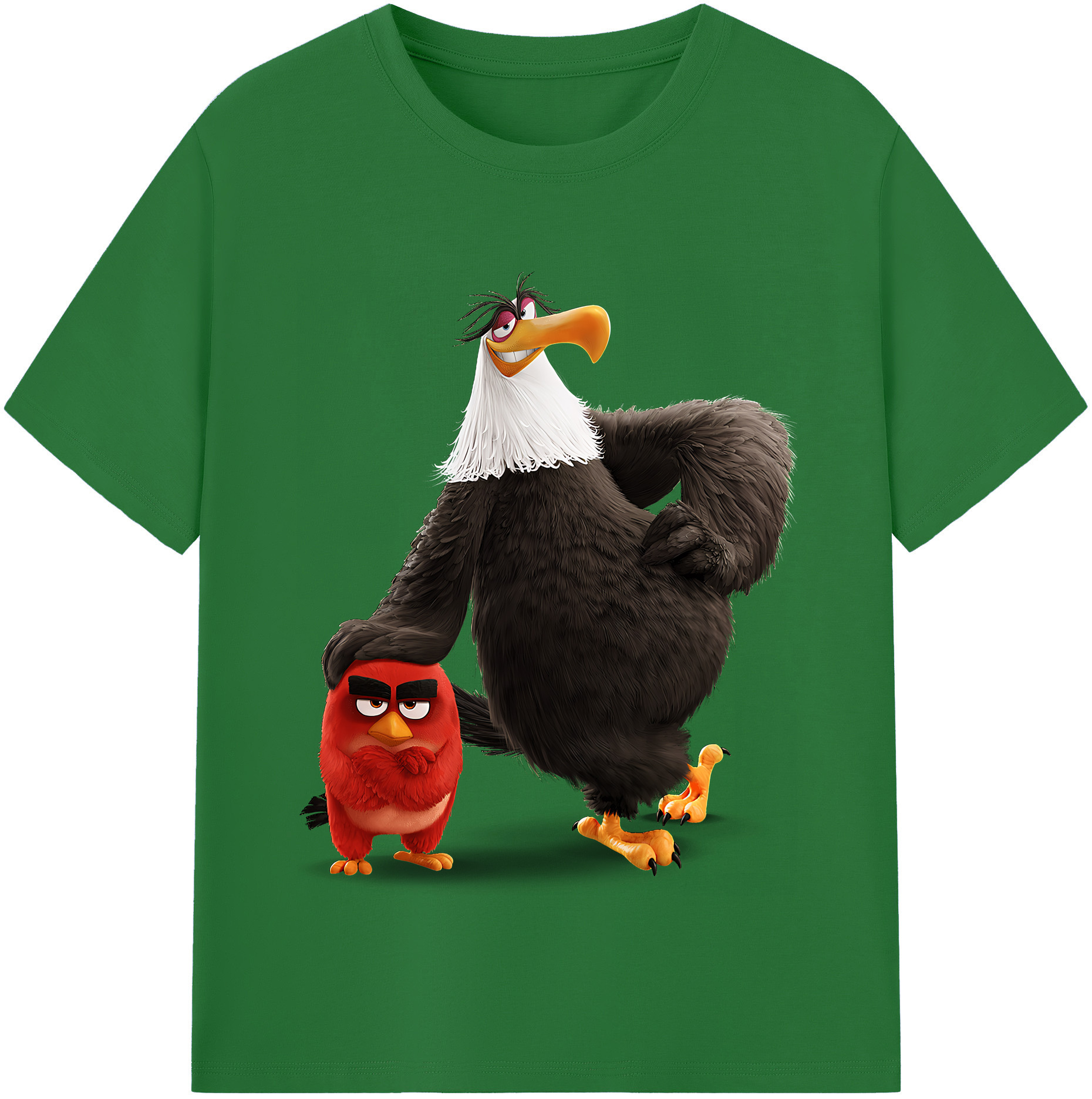 （画像用） Angry Birds アングリーバード 綿100％半袖Tシャツ（フロントプリント）