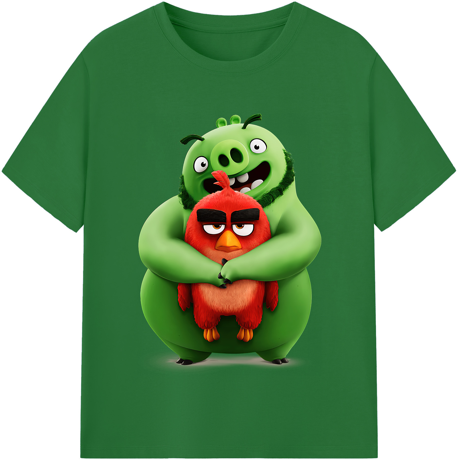 （画像用） Angry Birds アングリーバード 綿100％半袖Tシャツ（フロントプリント）