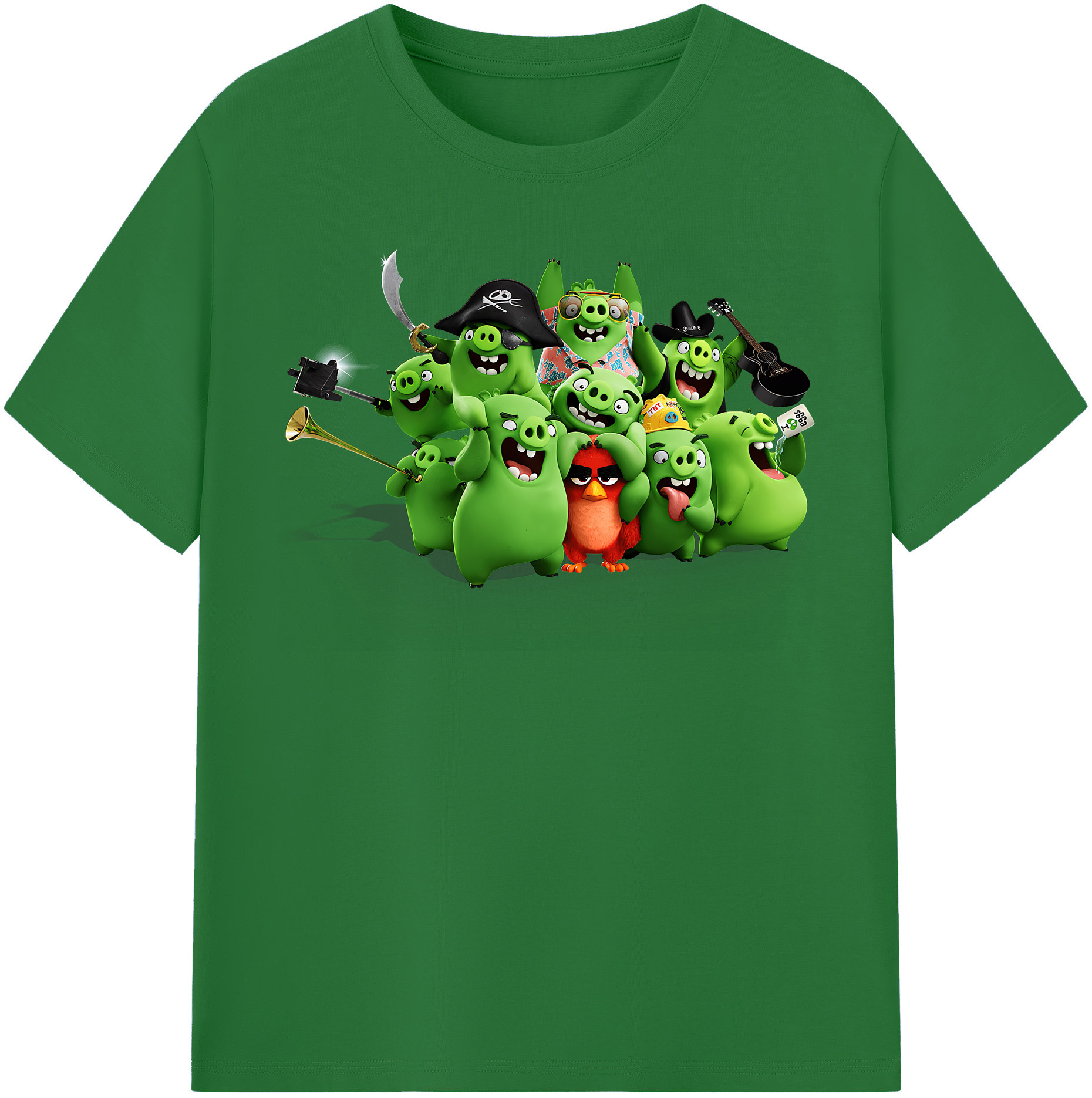 （画像用） Angry Birds アングリーバード 綿100％半袖Tシャツ（フロントプリント）