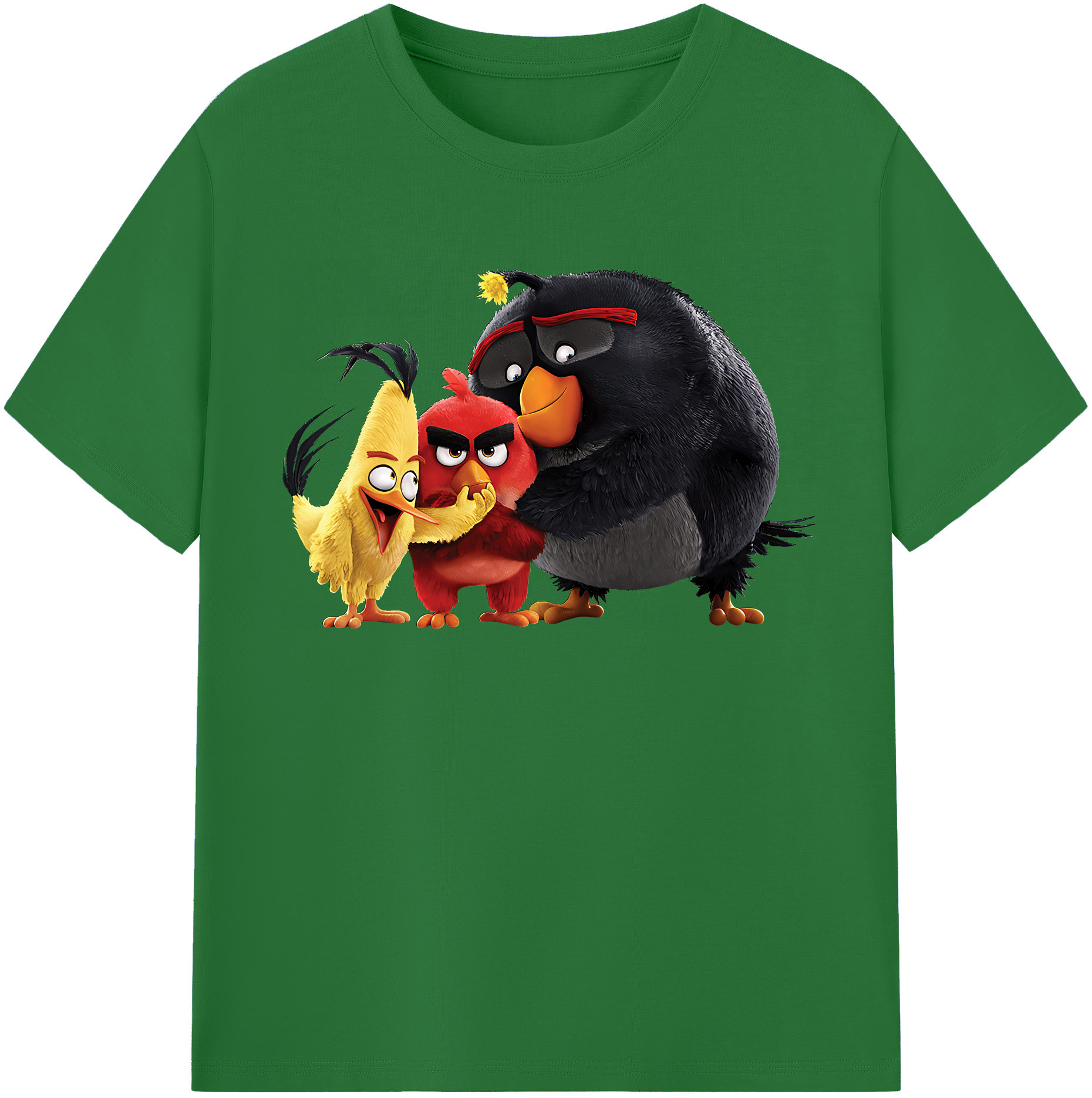 （画像用） Angry Birds アングリーバード 綿100％半袖Tシャツ（フロントプリント）