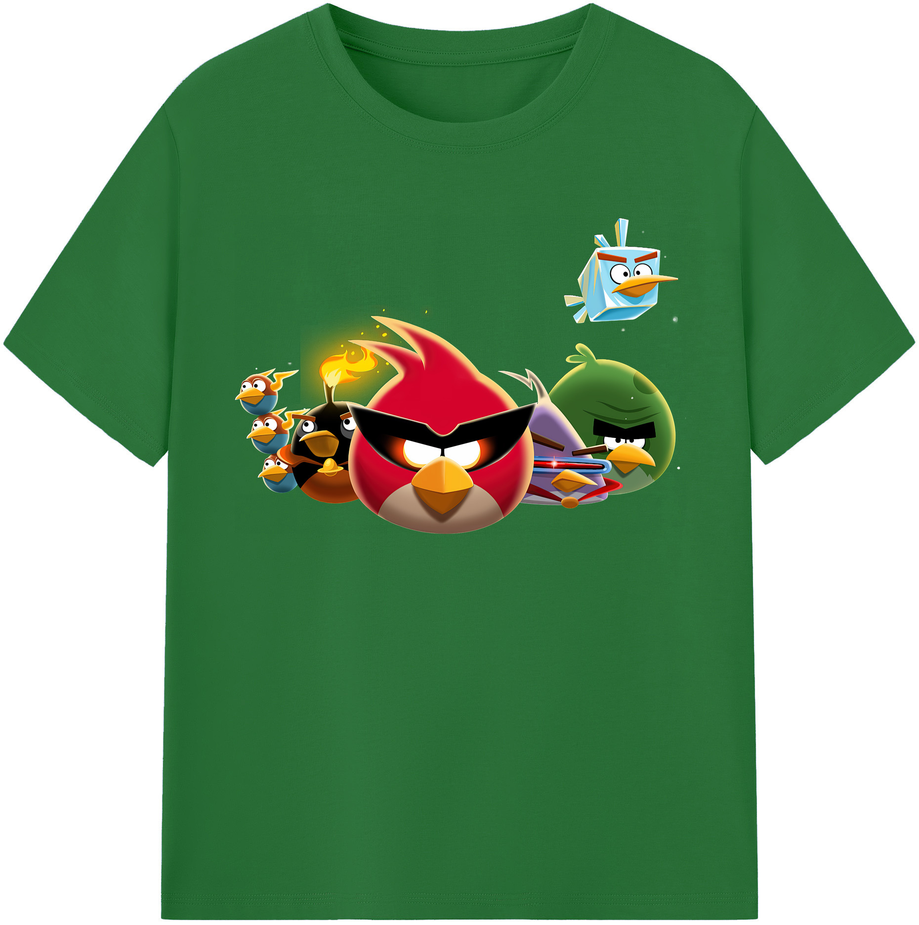 （画像用） Angry Birds アングリーバード 綿100％半袖Tシャツ（フロントプリント）