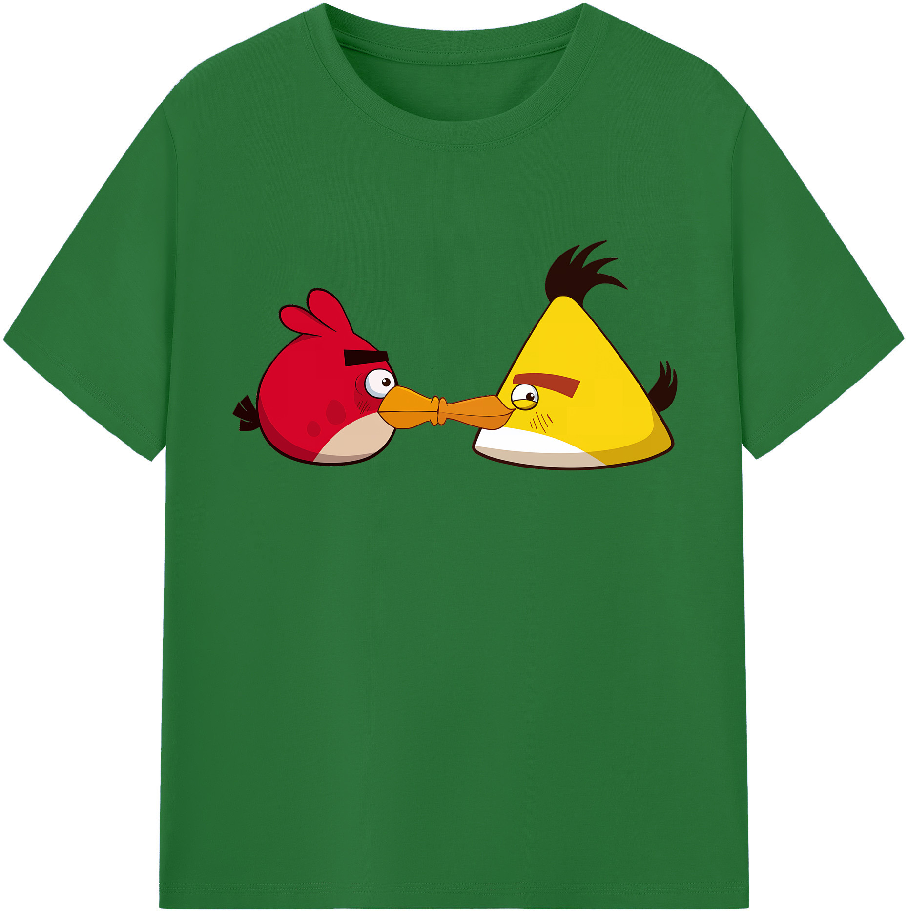 （画像用） Angry Birds アングリーバード 綿100％半袖Tシャツ（フロントプリント）