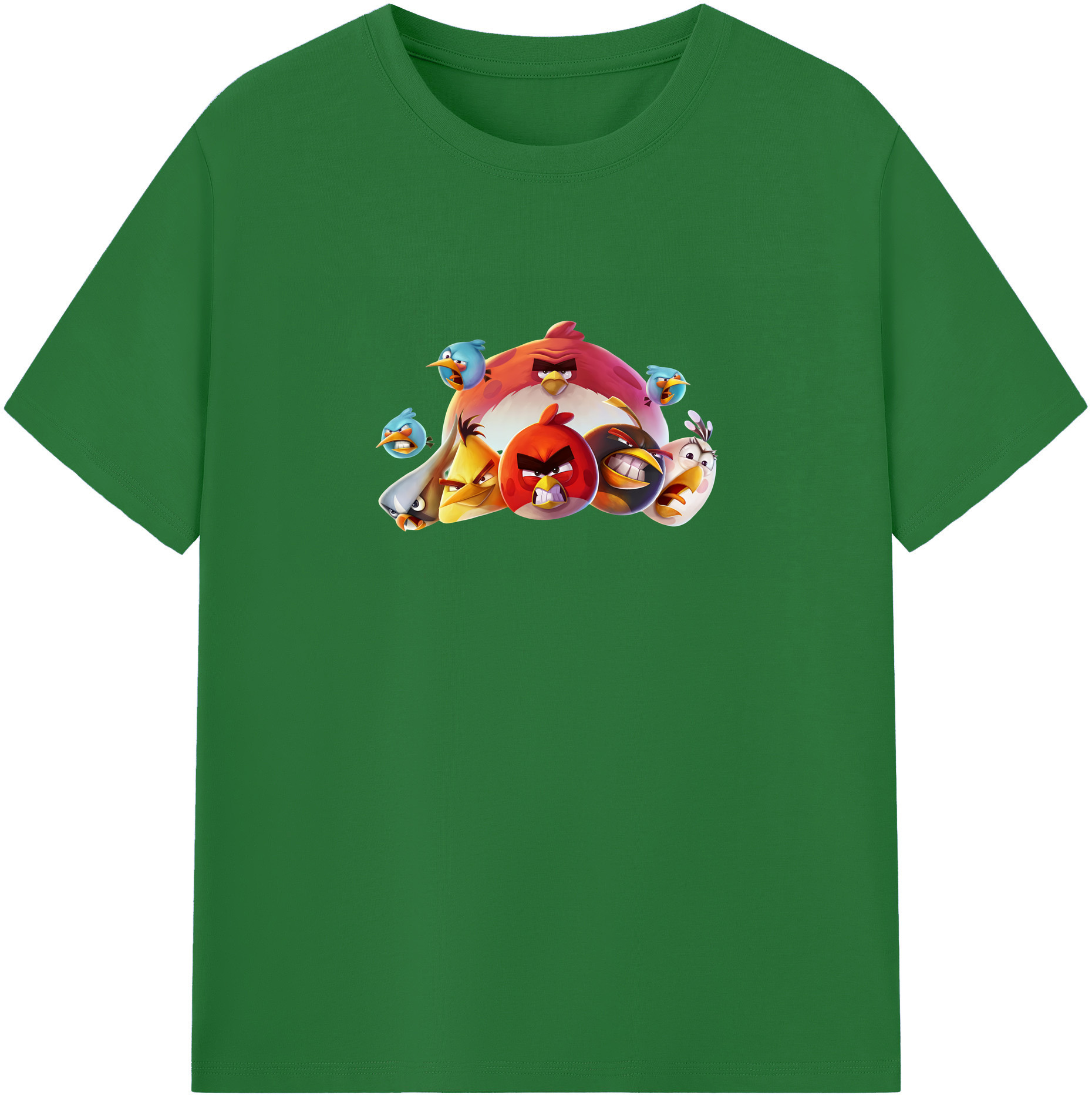 （画像用） Angry Birds アングリーバード 綿100％半袖Tシャツ（フロントプリント）