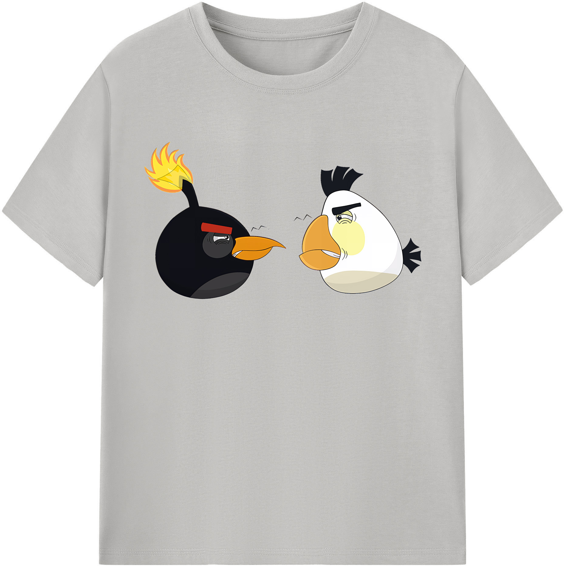 （画像用） Angry Birds アングリーバード 綿100％半袖Tシャツ（フロントプリント）