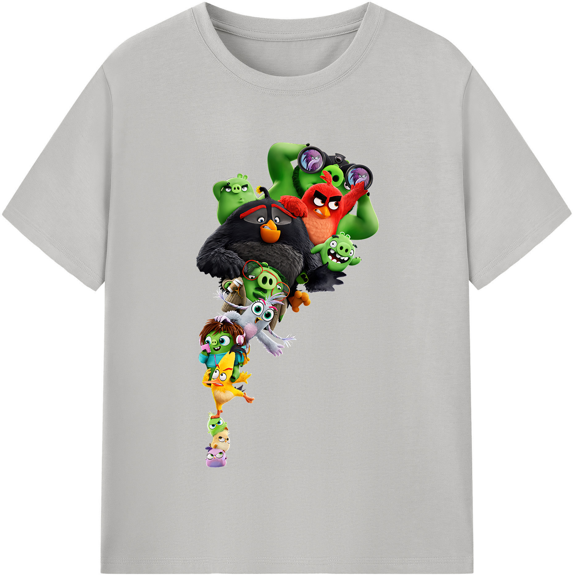 （画像用） Angry Birds アングリーバード 綿100％半袖Tシャツ（フロントプリント）