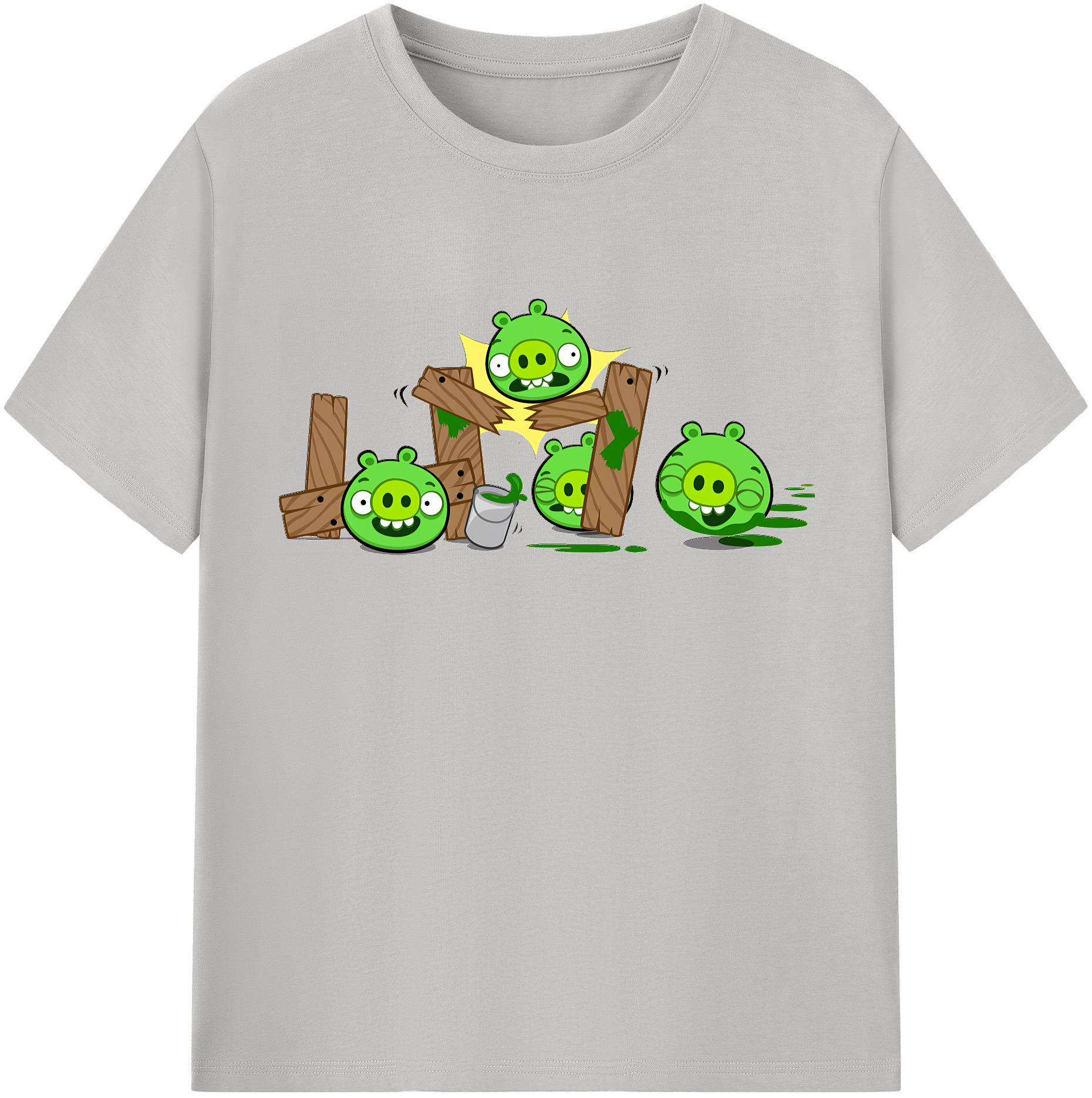 （画像用） Angry Birds アングリーバード 綿100％半袖Tシャツ（フロントプリント）