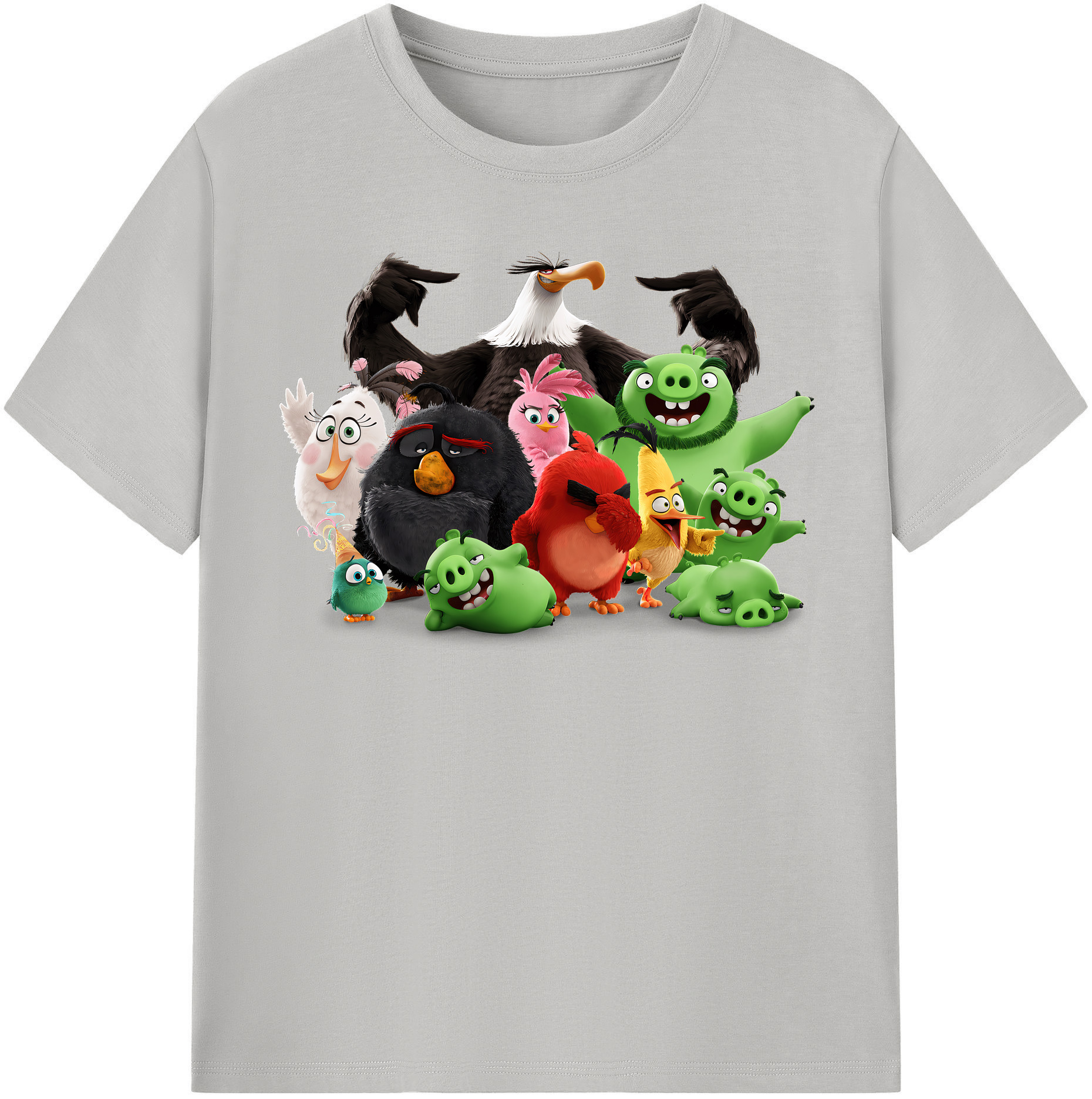 （画像用） Angry Birds アングリーバード 綿100％半袖Tシャツ（フロントプリント）