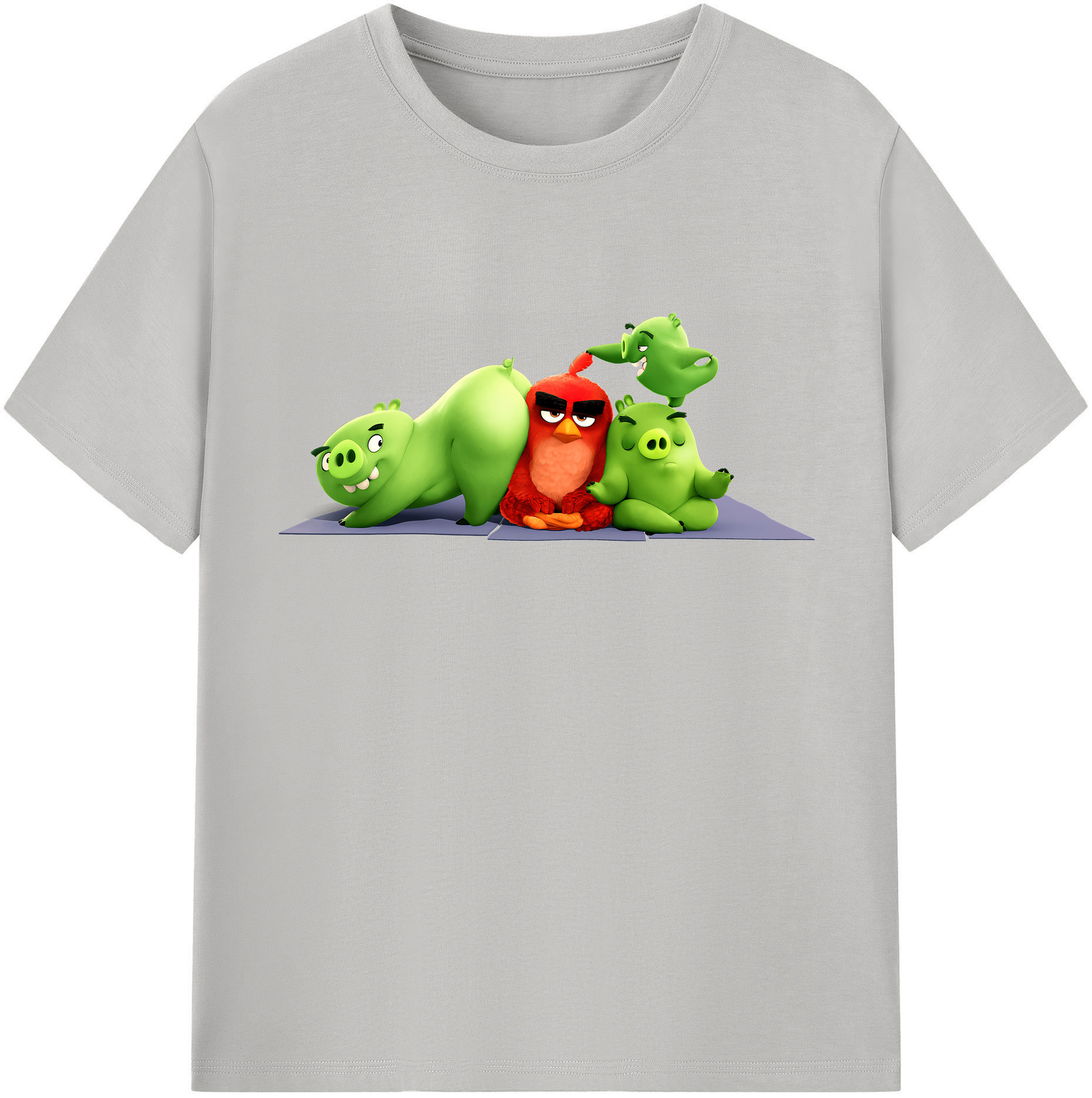 （画像用） Angry Birds アングリーバード 綿100％半袖Tシャツ（フロントプリント）