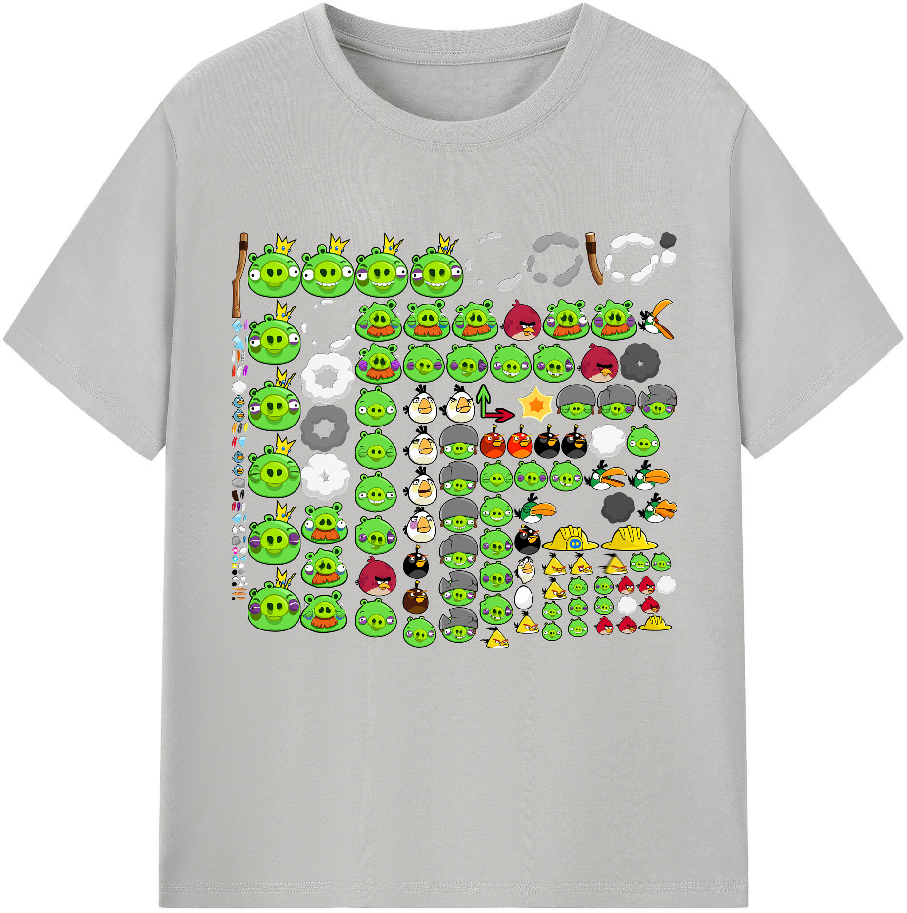 （画像用） Angry Birds アングリーバード 綿100％半袖Tシャツ（フロントプリント）